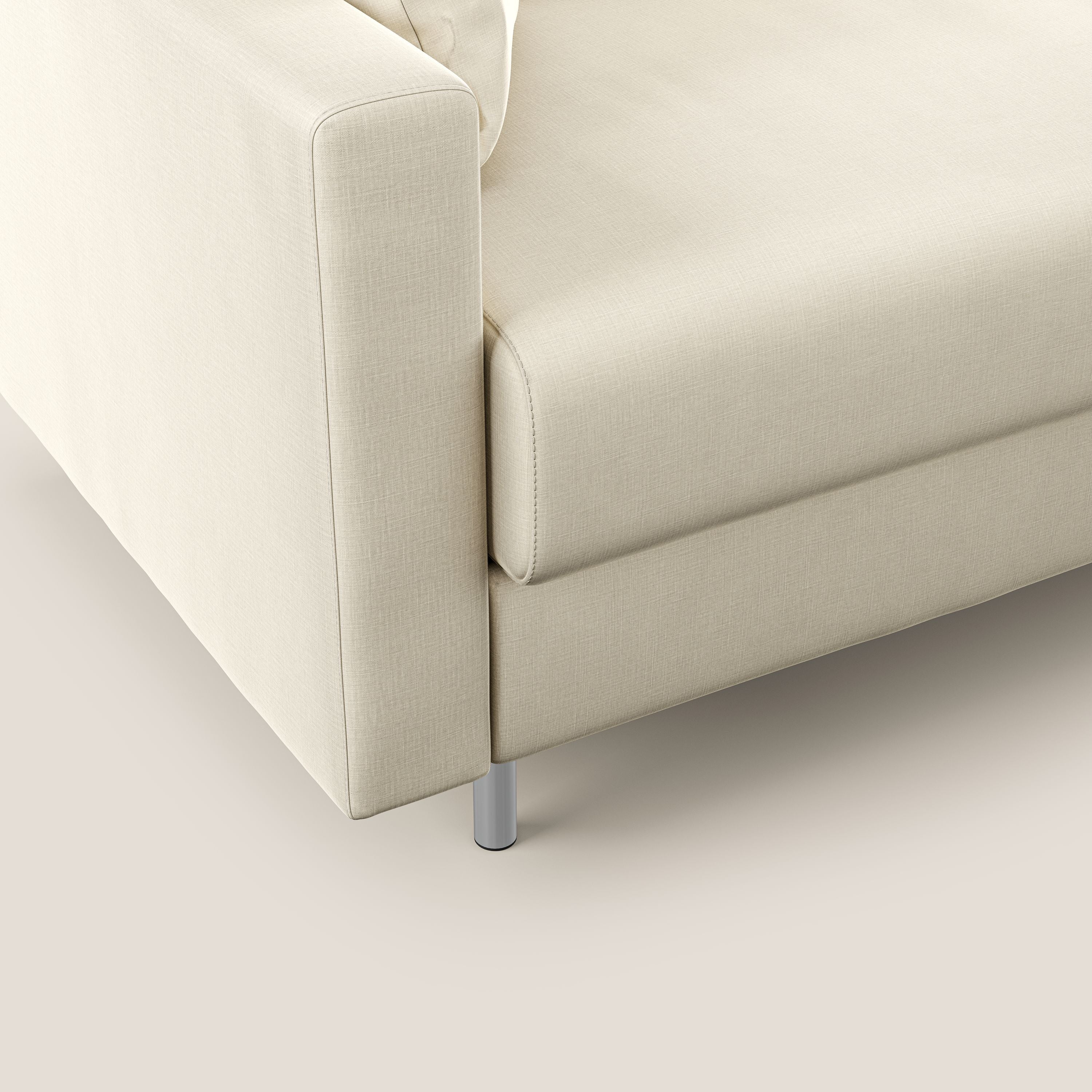 Andromeda divano letto matrimoniale in velluto morbido impermeabile T01 panna - divani.store