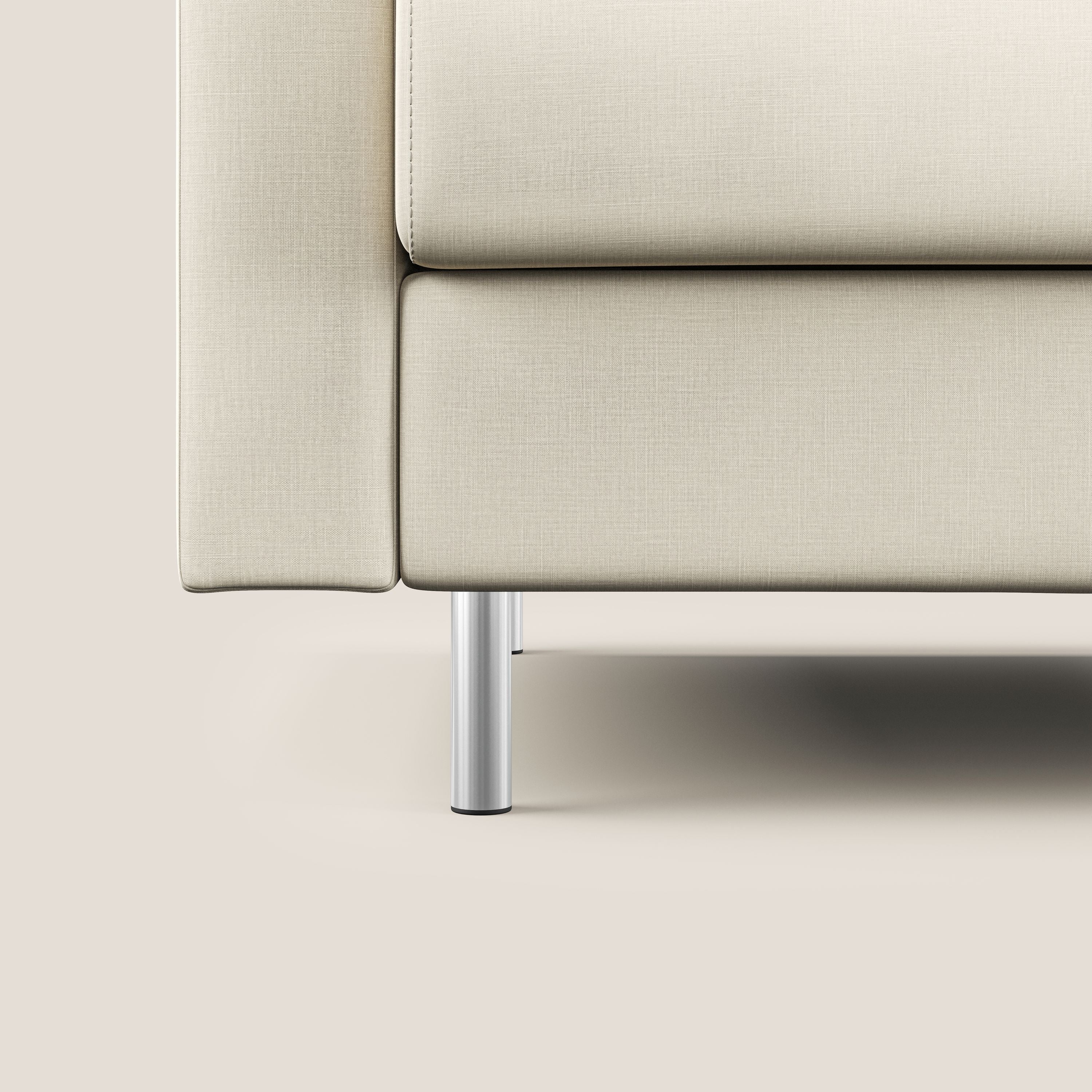 Andromeda divano letto matrimoniale in velluto morbido impermeabile T01 panna - divani.store