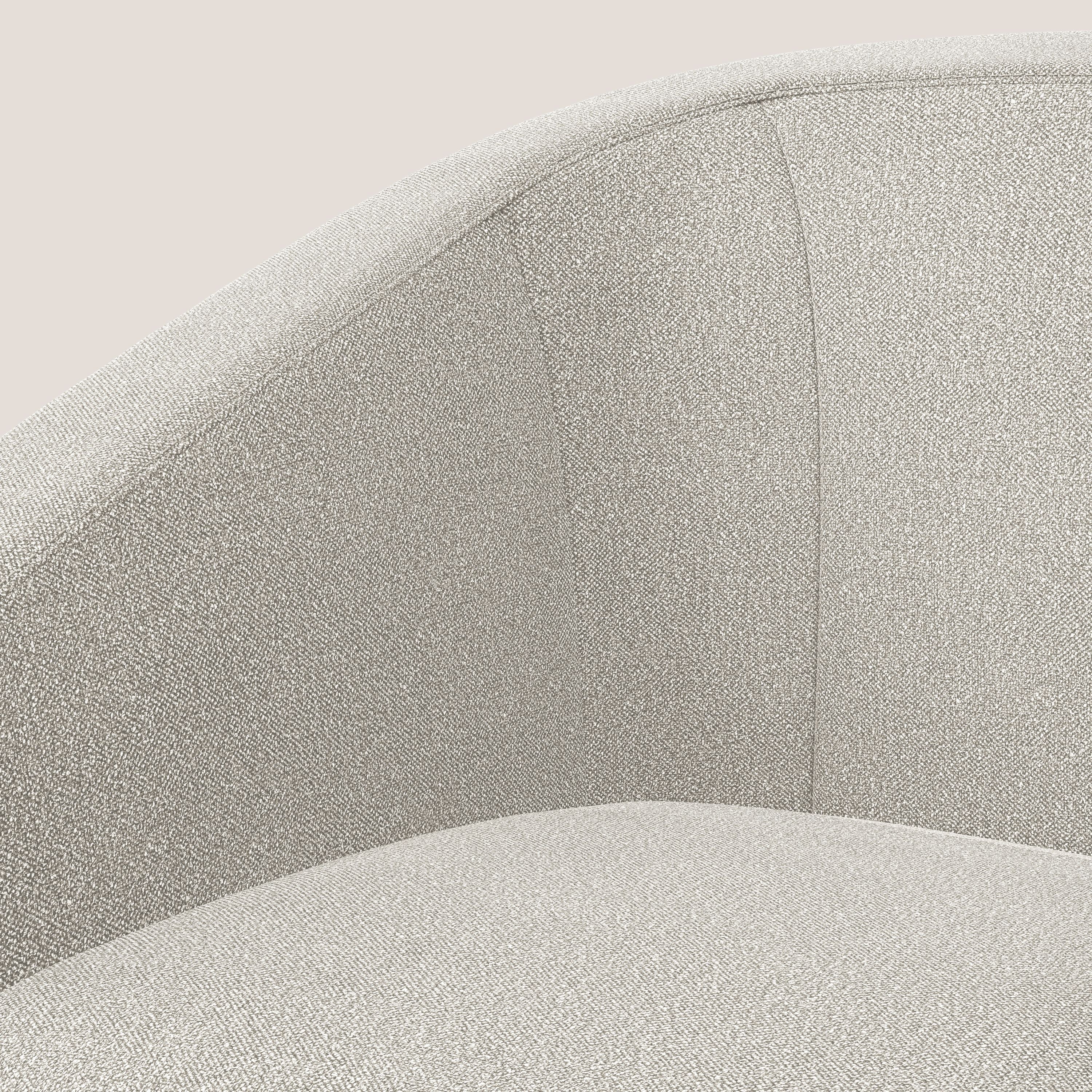 Pandora Poltroncina in morbido tessuto bouclé impermeabile T07 bianco - divani.store