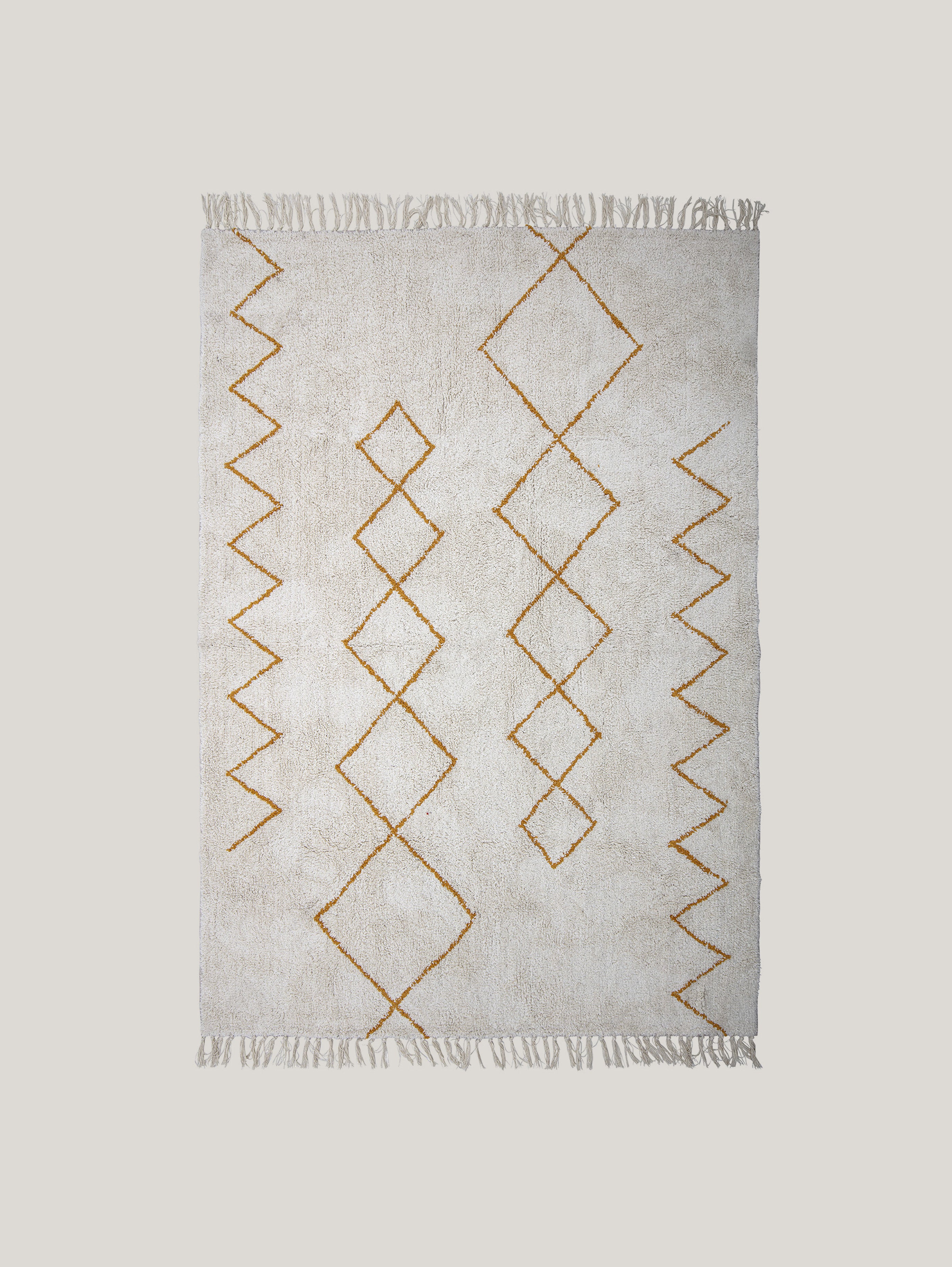 Huso tappeto a fantasia geometrica in cotone 200x140 cm - divani.store