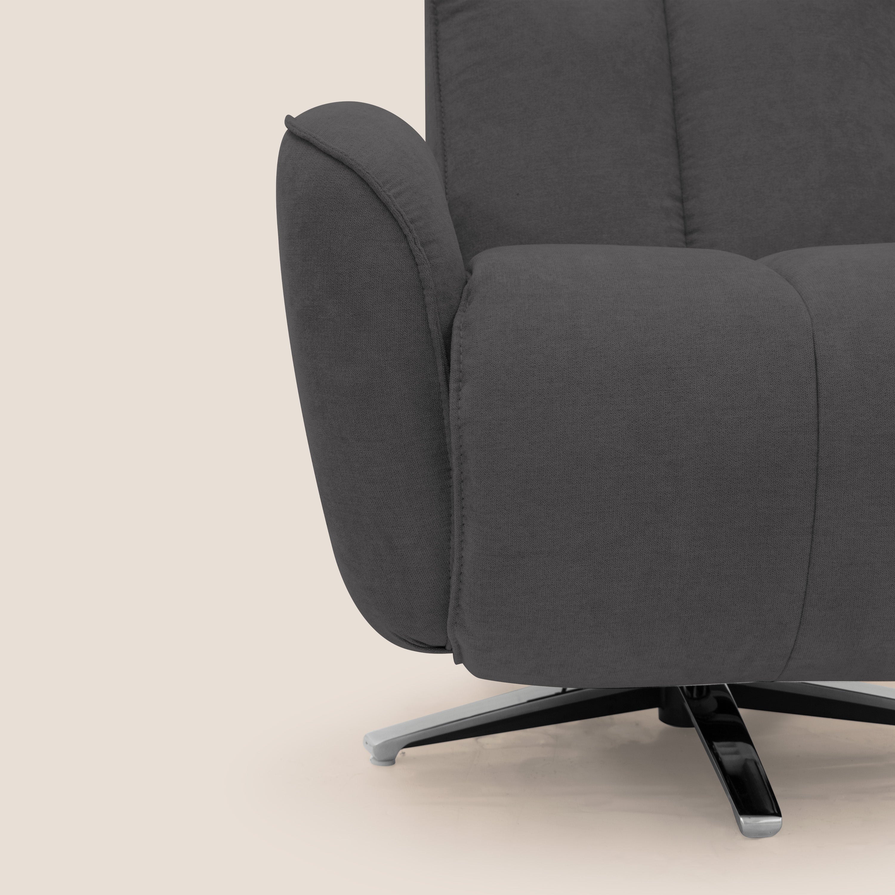 EVA Poltroncina RELAX in morbido tessuto impermeabile T02 nero - divani.store