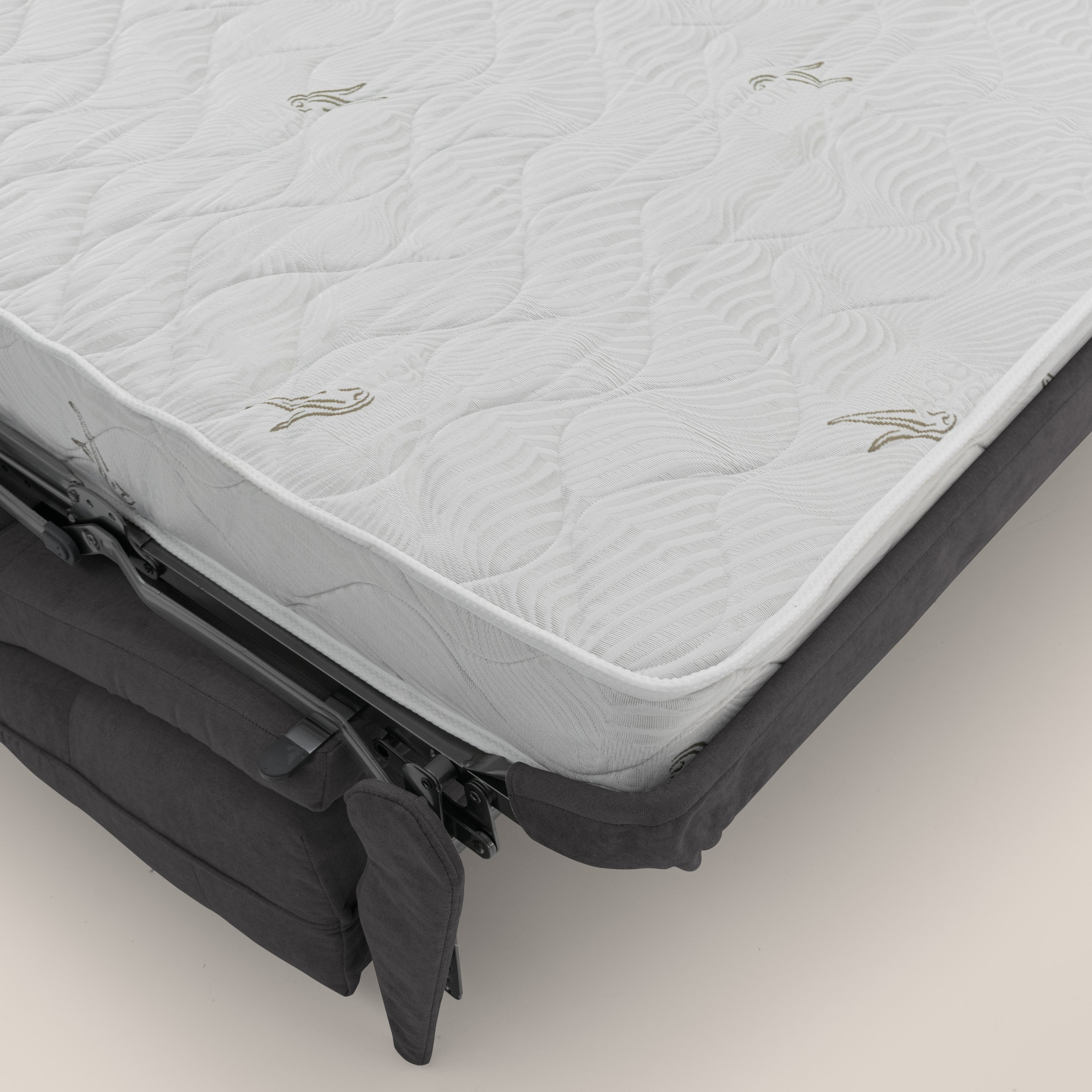 Zeus Divano letto scandinavo con schienale alto in tessuto impermeabile T02 nero - divani.store