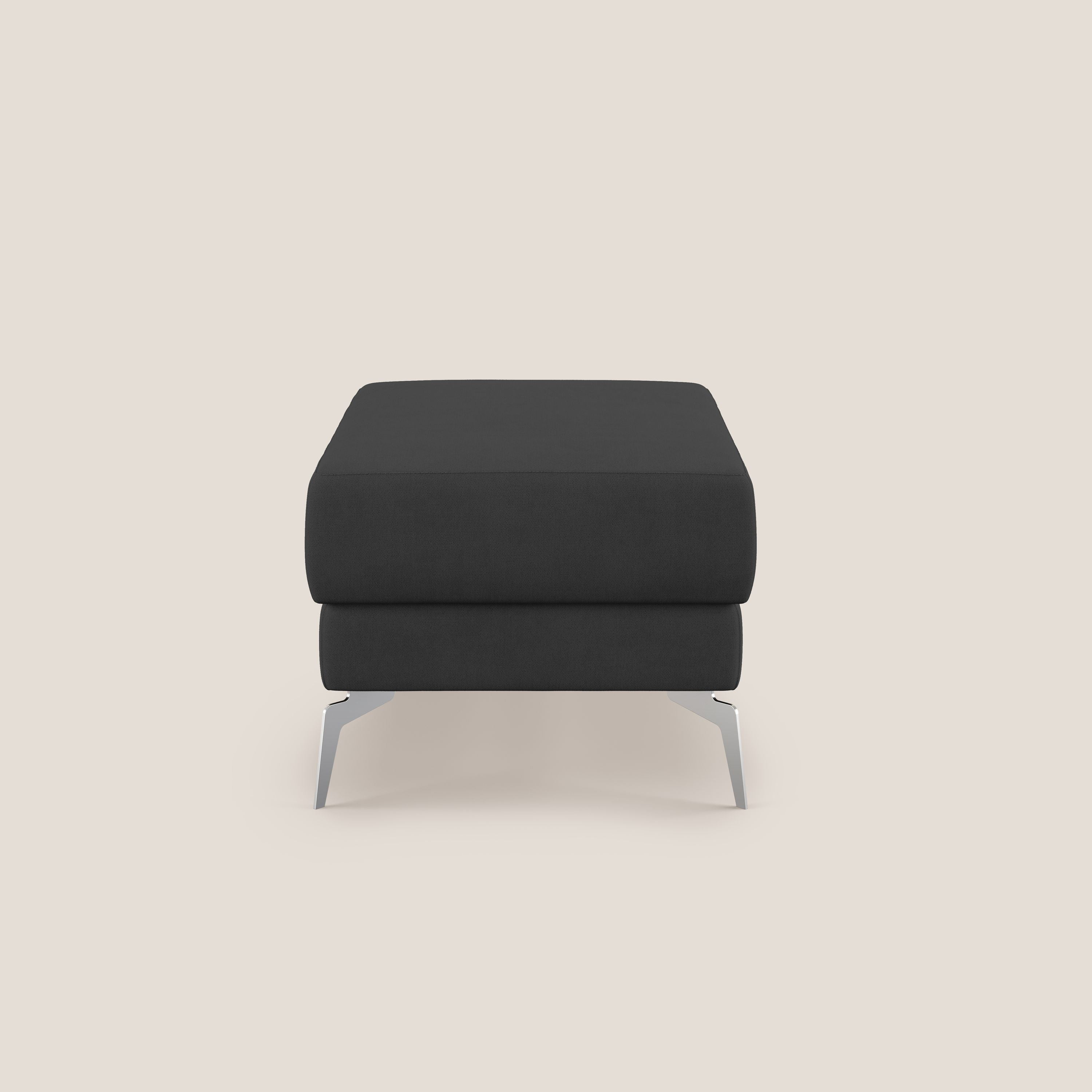 Star Pouf con piedini alti in tessuto impermeabile T02 nero - divani.store