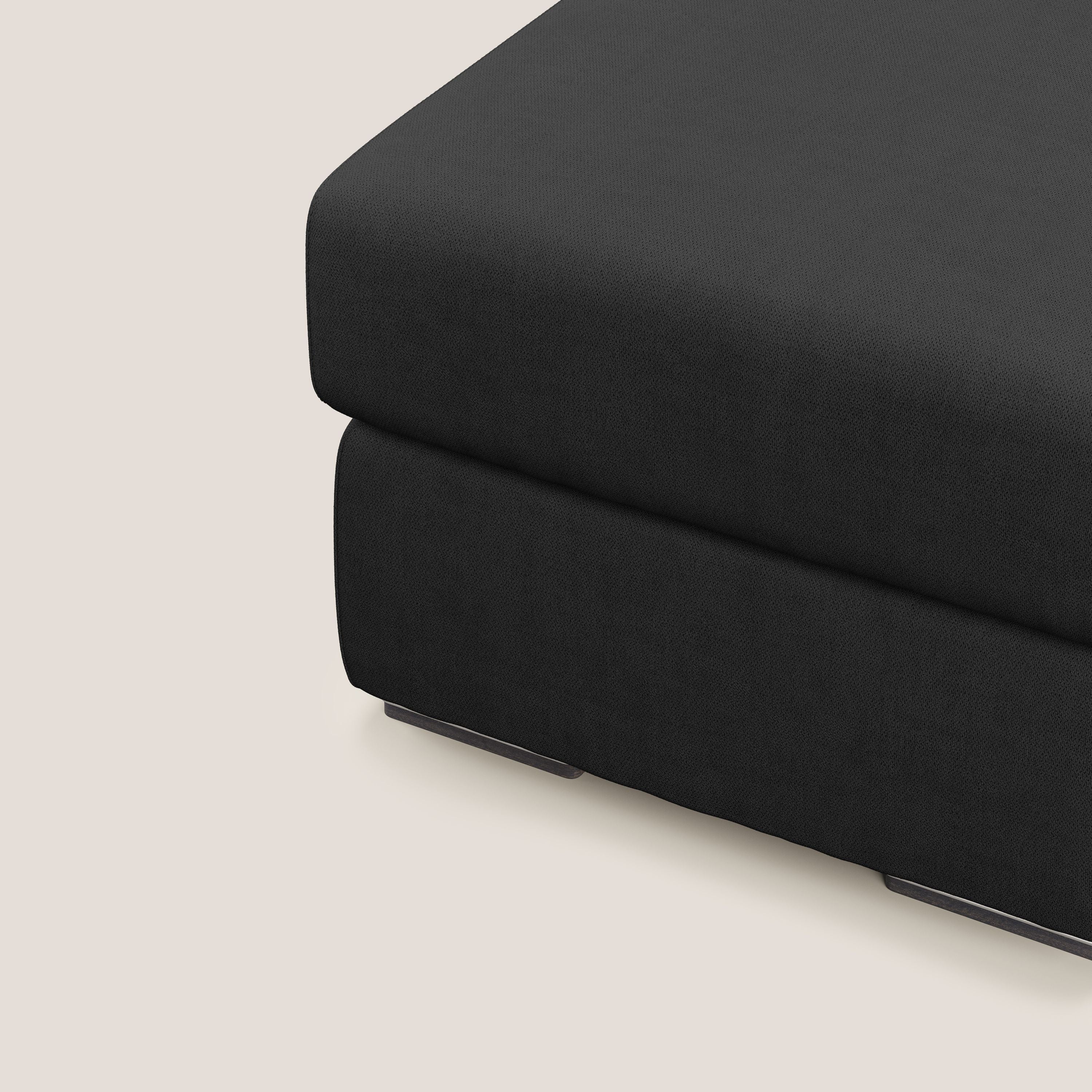 Sun pouf apribile contenitore in tessuto impermeabile T02 nero - divani.store