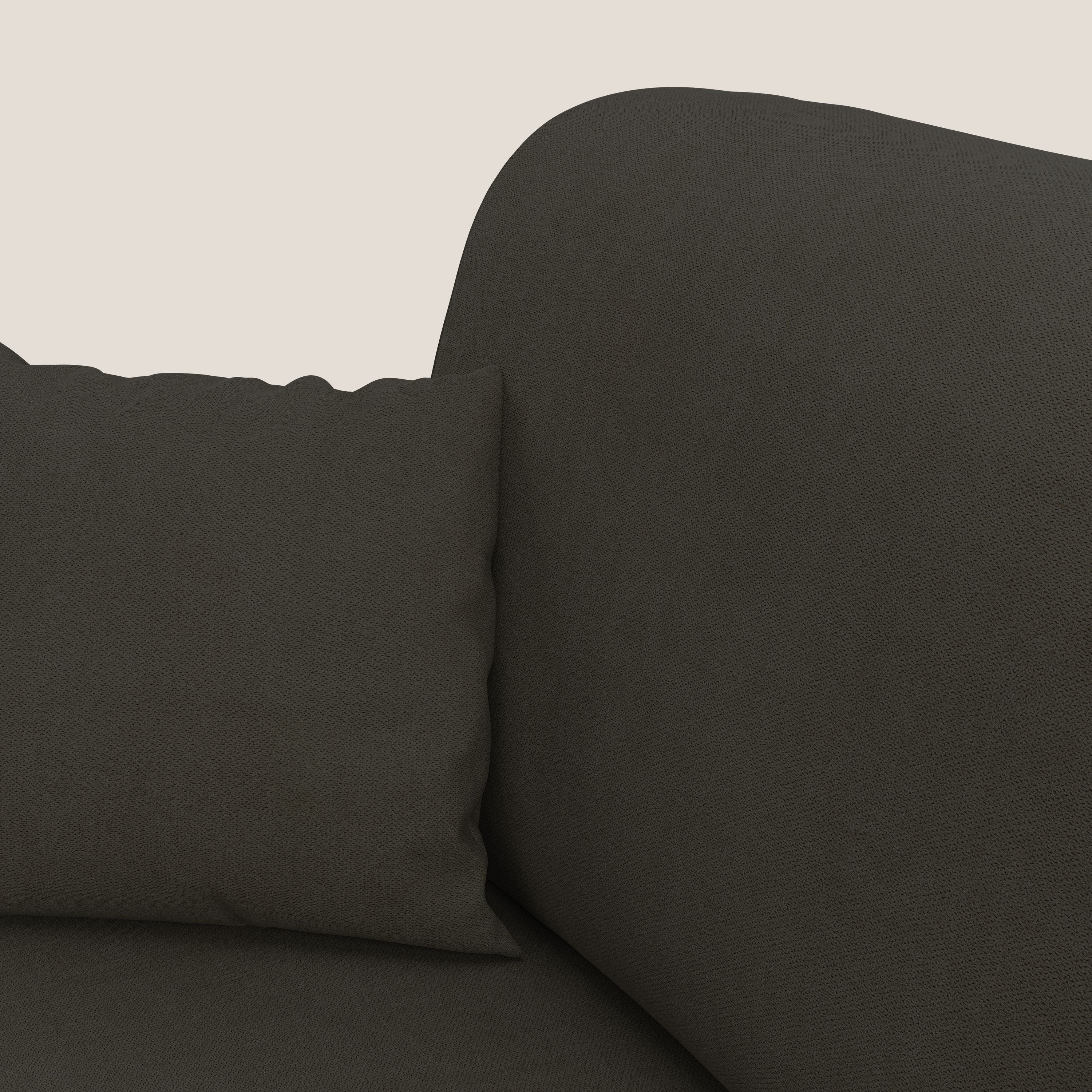 Kafka divano letto matrimoniale in morbido tessuto impermeabile T02 nero - divani.store