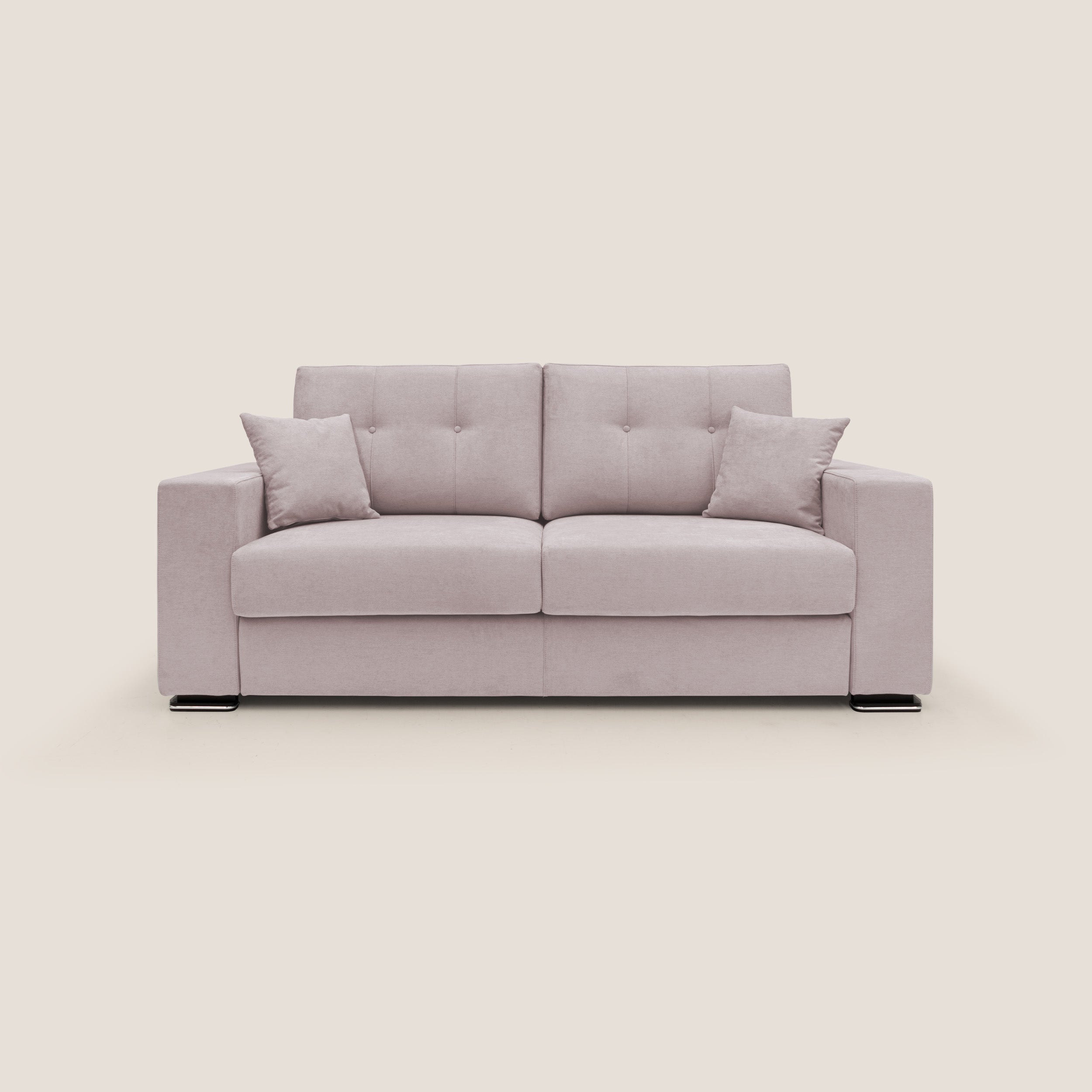 Giove divano in morbido tessuto impermeabile T02 rosa - divani.store
