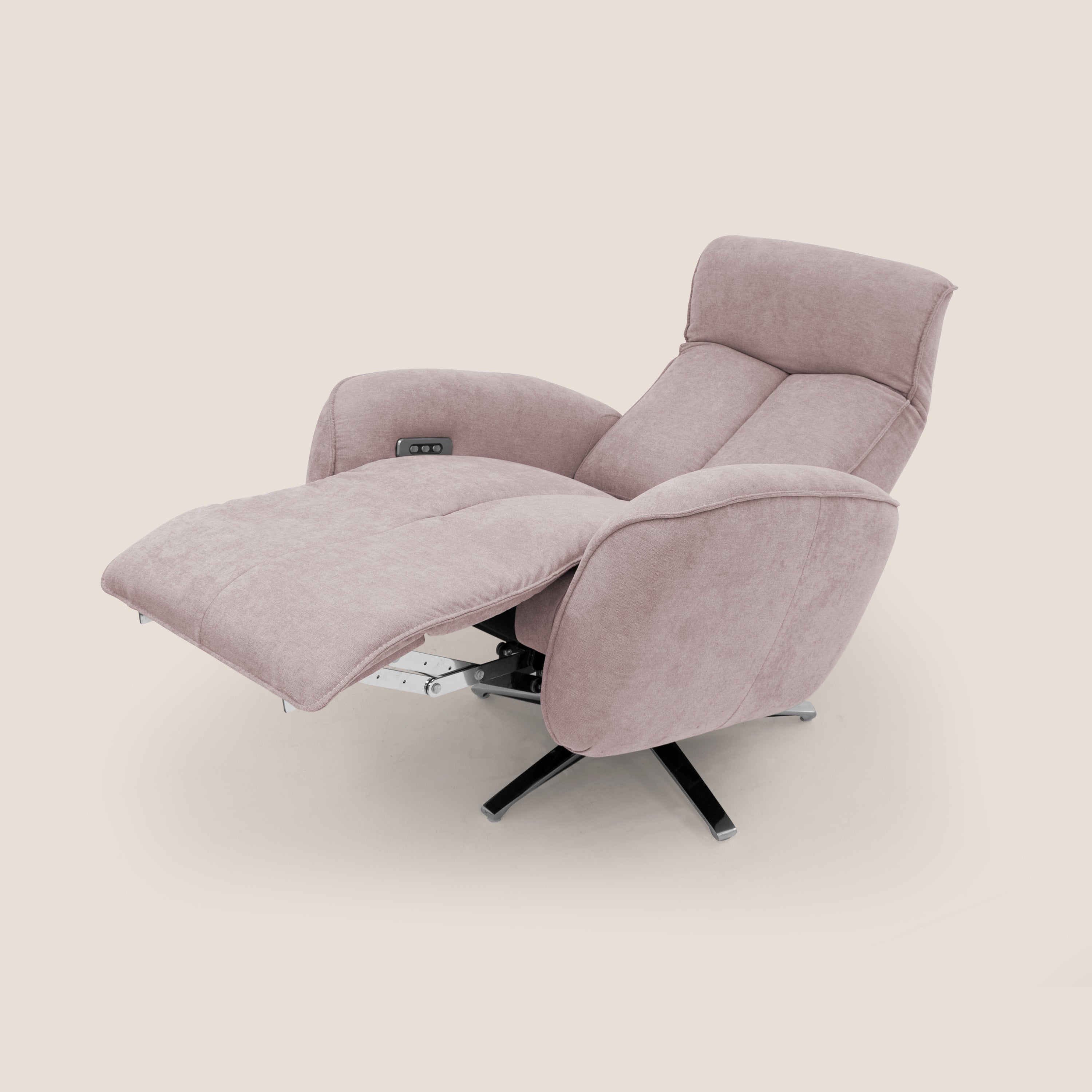 EVA Poltroncina RELAX in morbido tessuto impermeabile T02 rosa - divani.store