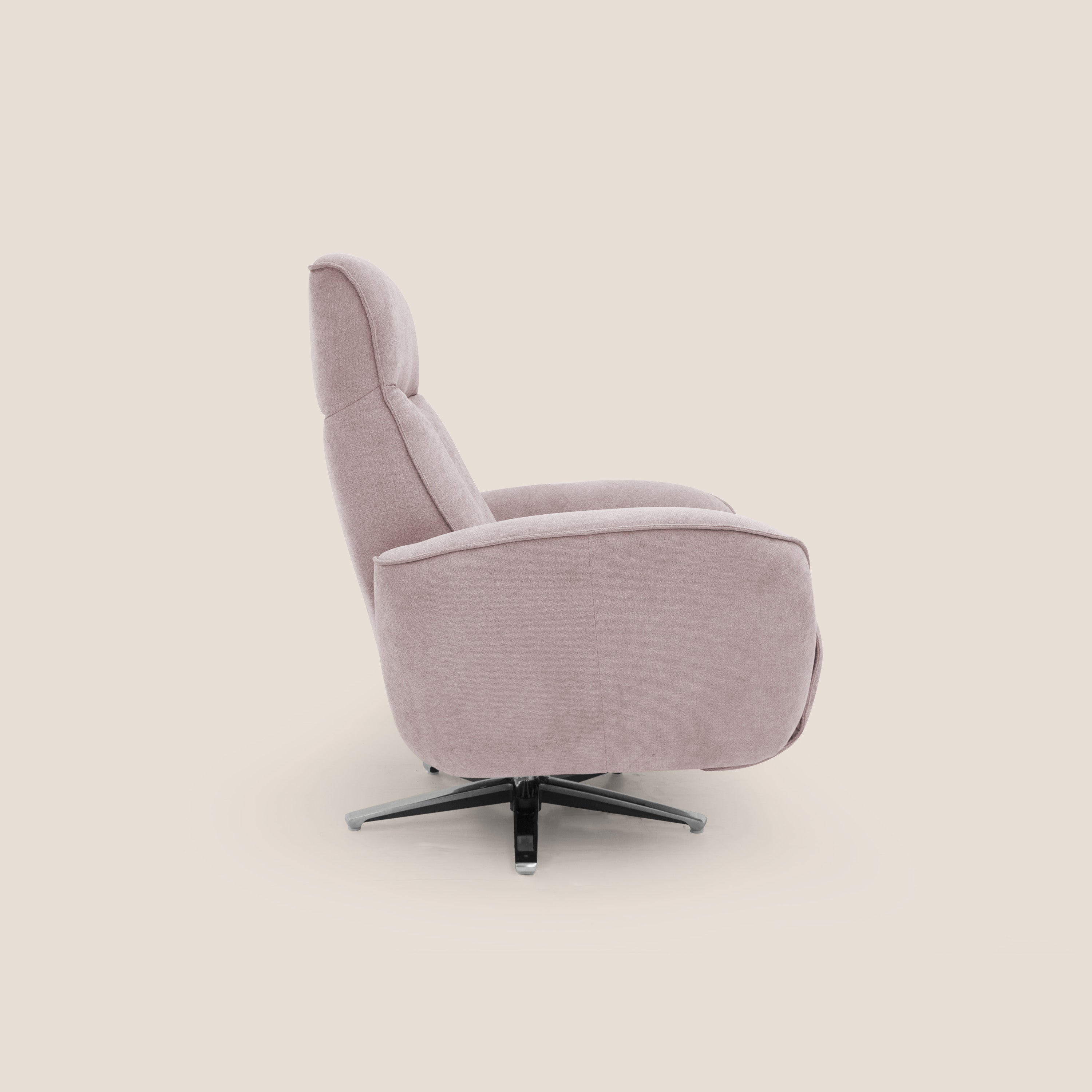EVA Poltroncina RELAX in morbido tessuto impermeabile T02 rosa - divani.store