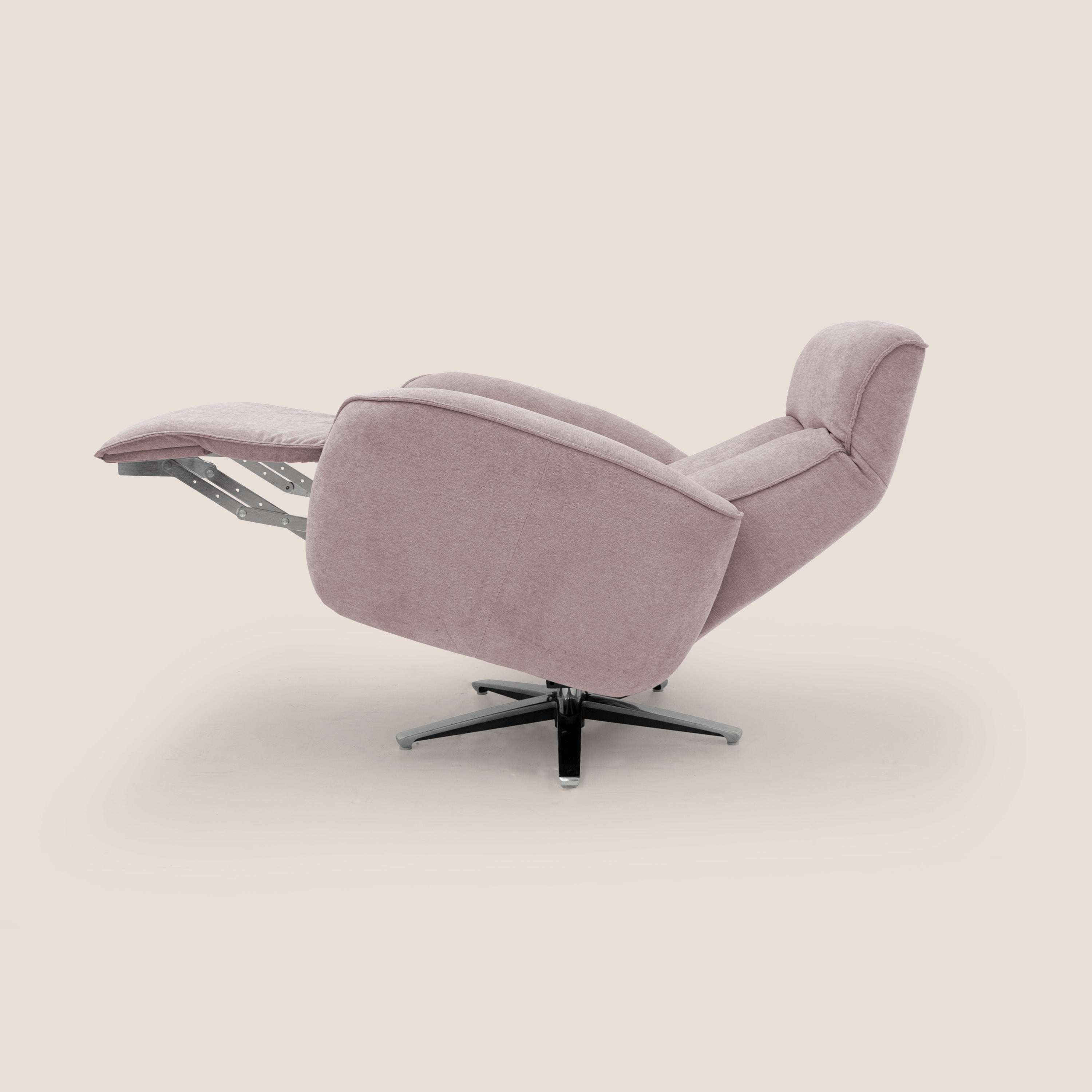 EVA Poltroncina RELAX in morbido tessuto impermeabile T02 rosa - divani.store