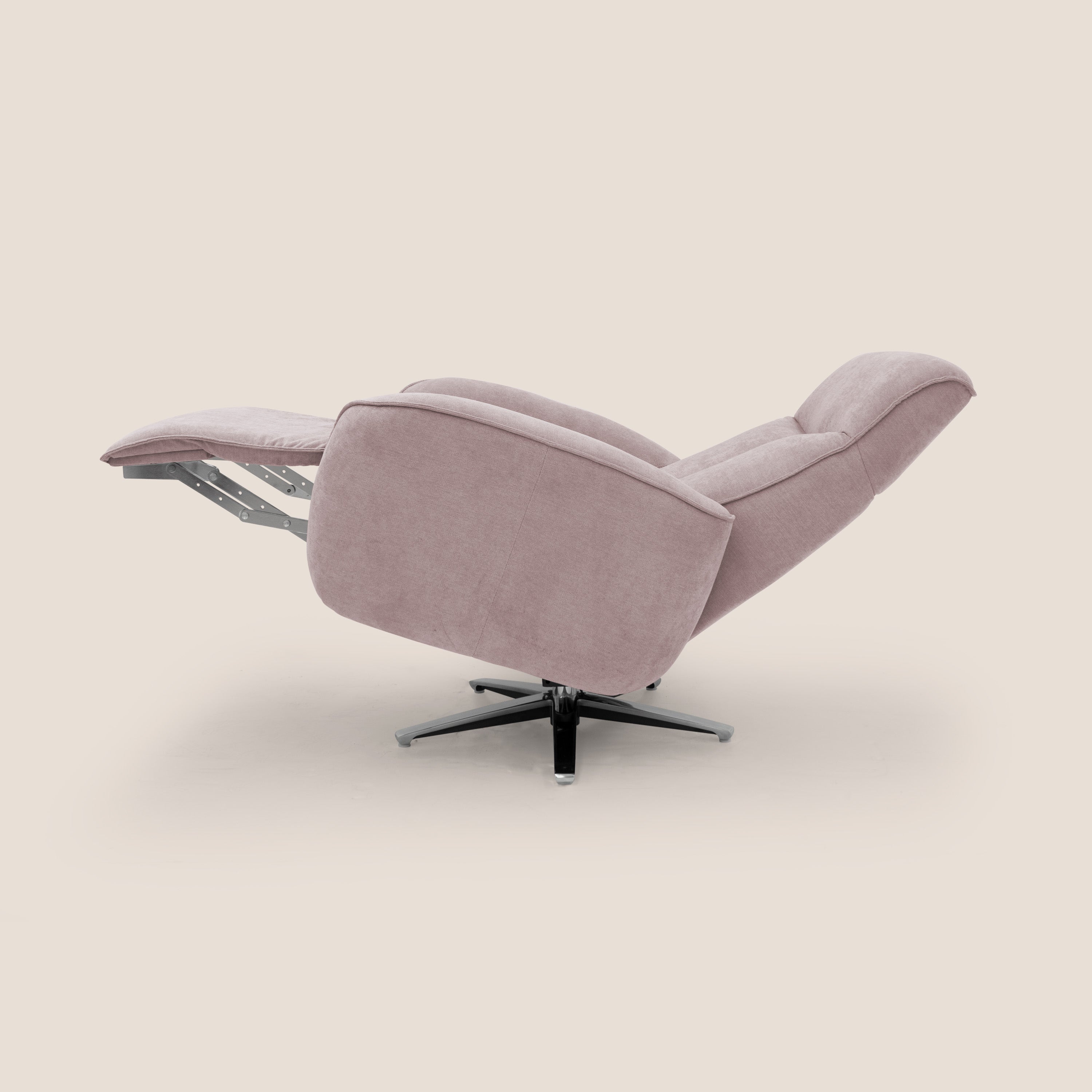 EVA Poltroncina RELAX in morbido tessuto impermeabile T02 rosa - divani.store