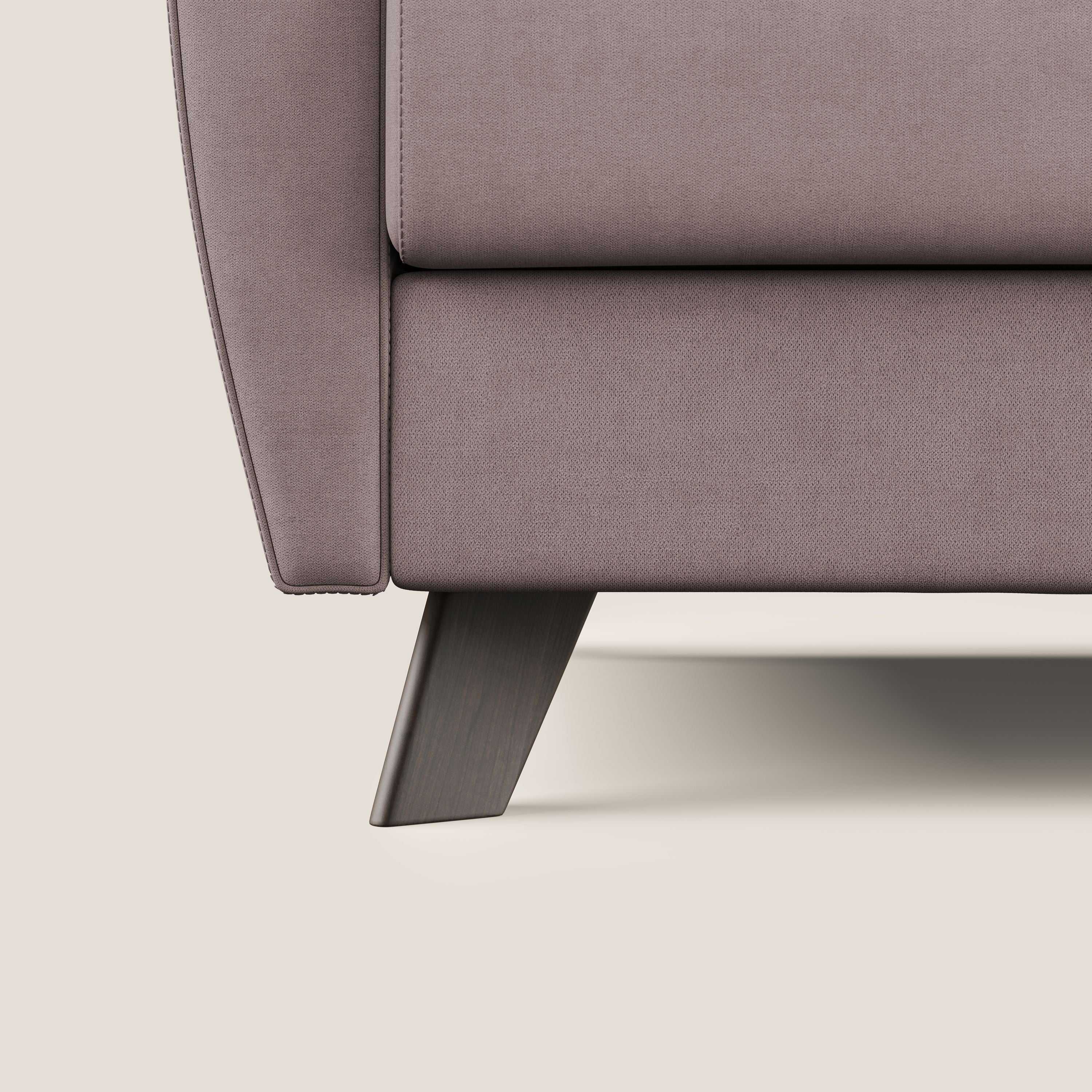 Callisto Divano letto matrimoniale in tessuto morbido impermeabile T02 rosa - divani.store