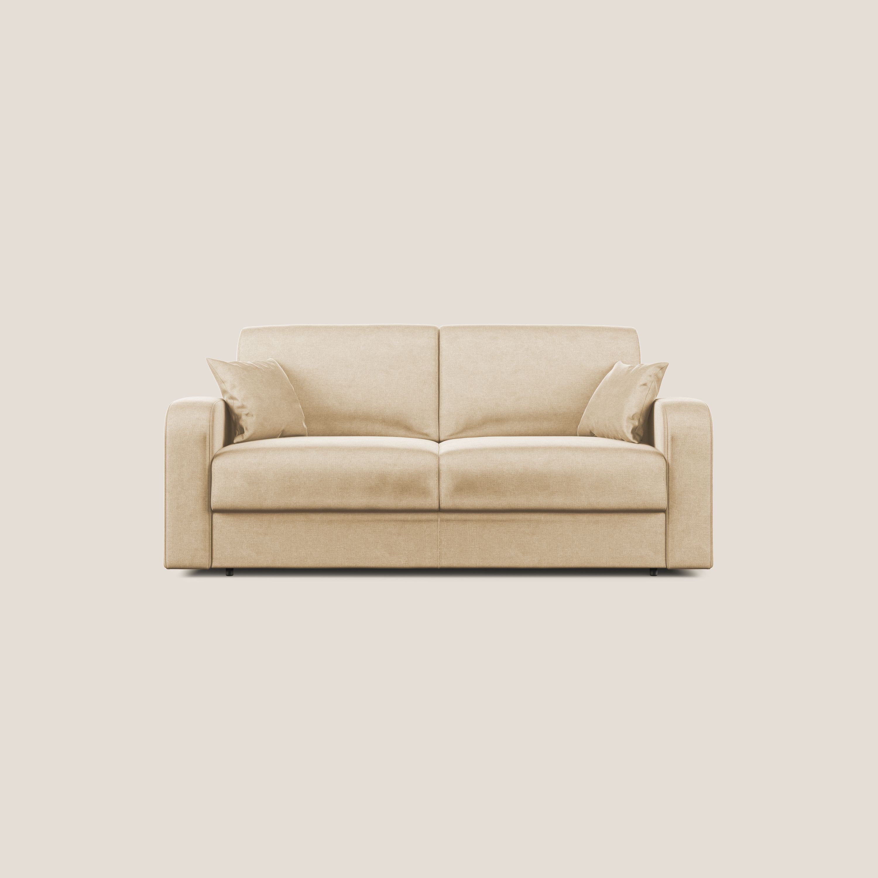 Lebron Divano letto matrimoniale in velluto morbido T01 beige - divani.store