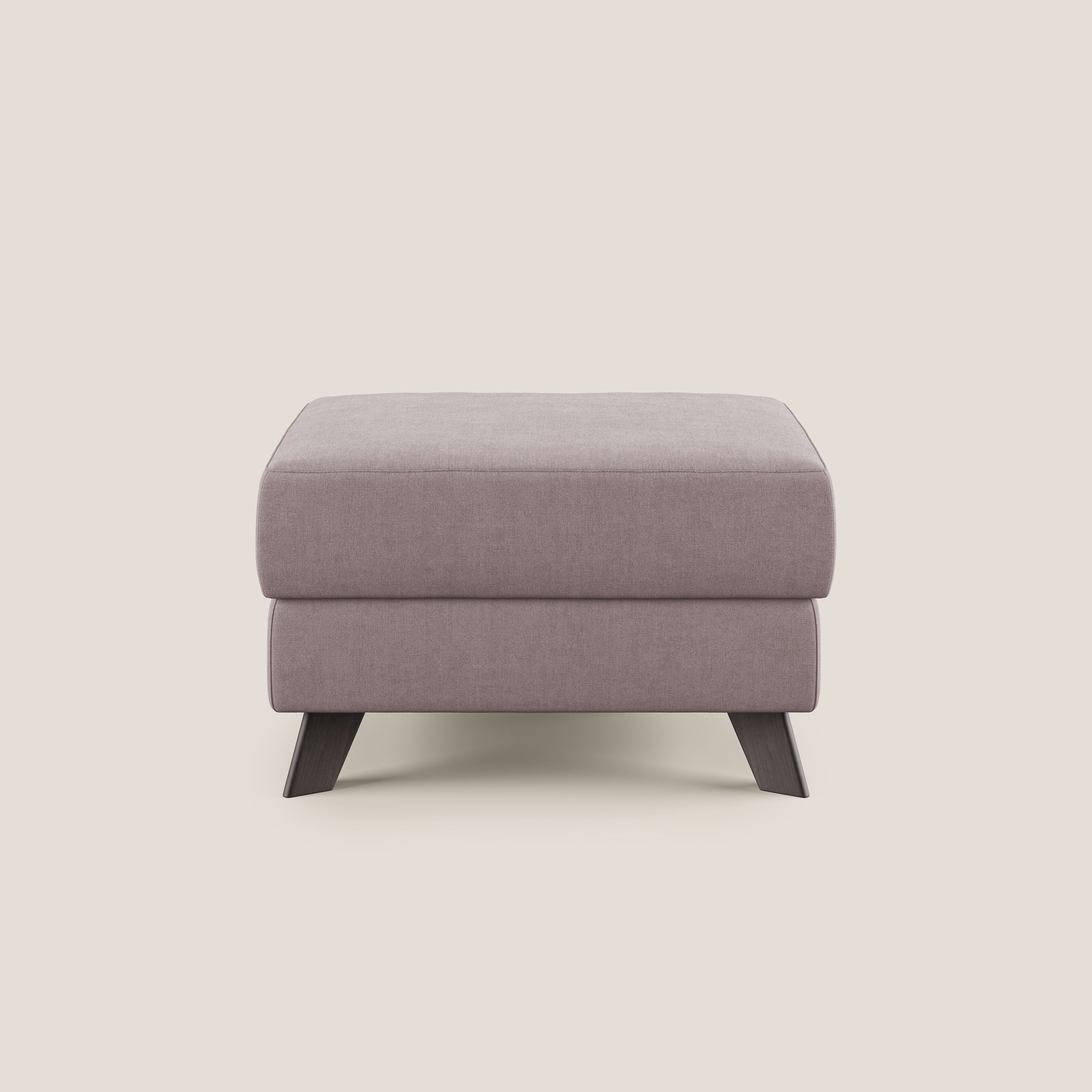 Moon Pouf contenitore e piedini alti in tessuto morbido impermeabile T02 rosa - divani.store