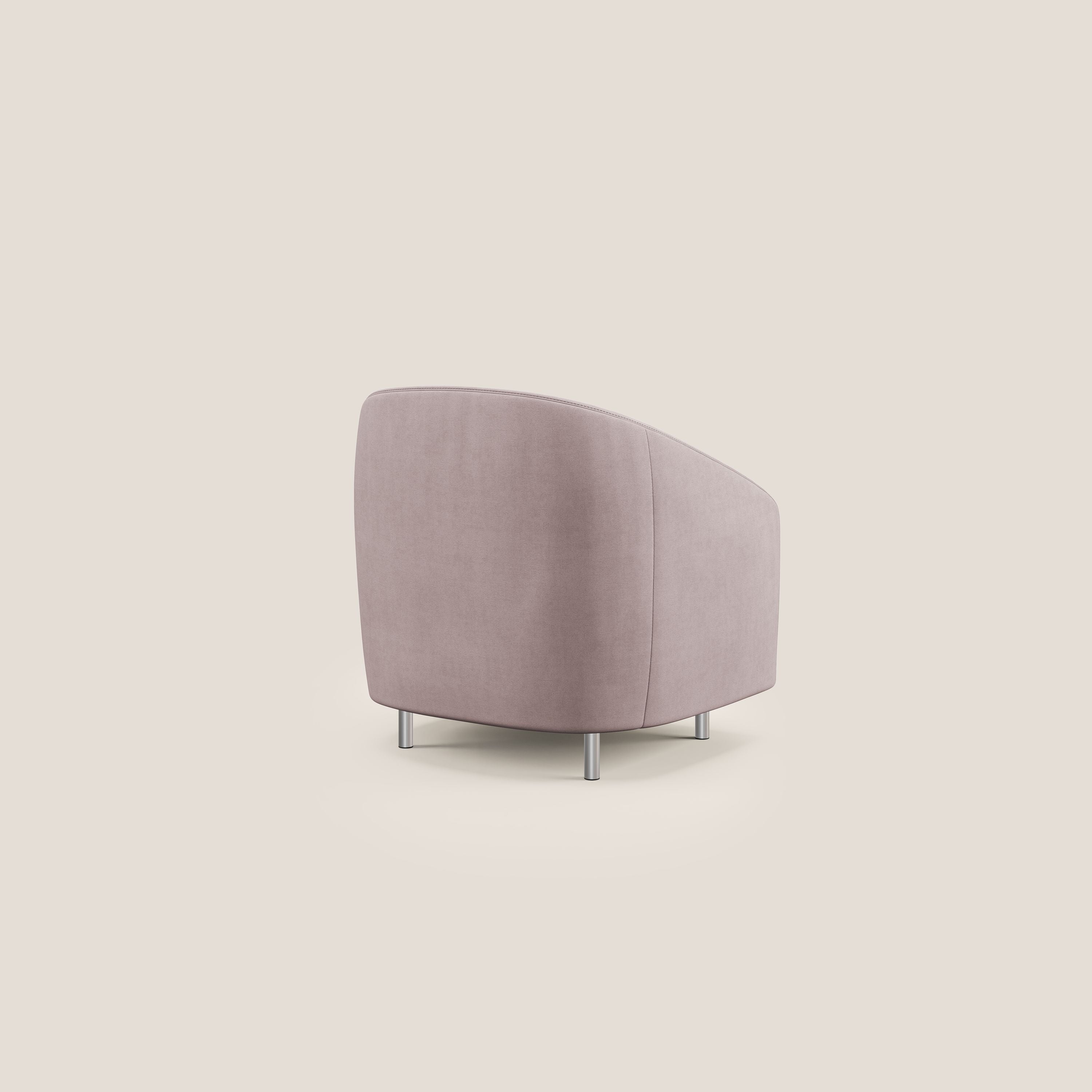 Sally Poltroncina in tessuto morbido impermeabile T02 rosa - divani.store