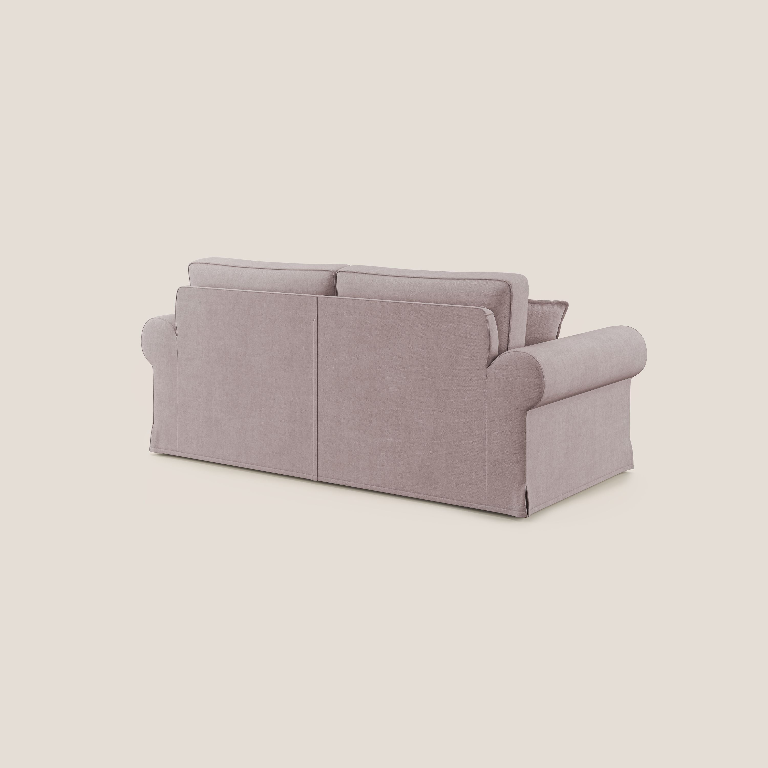 Lady divano classico in piuma d'oca realizzato con tessuto impermeabile T02 rosa - divani.store