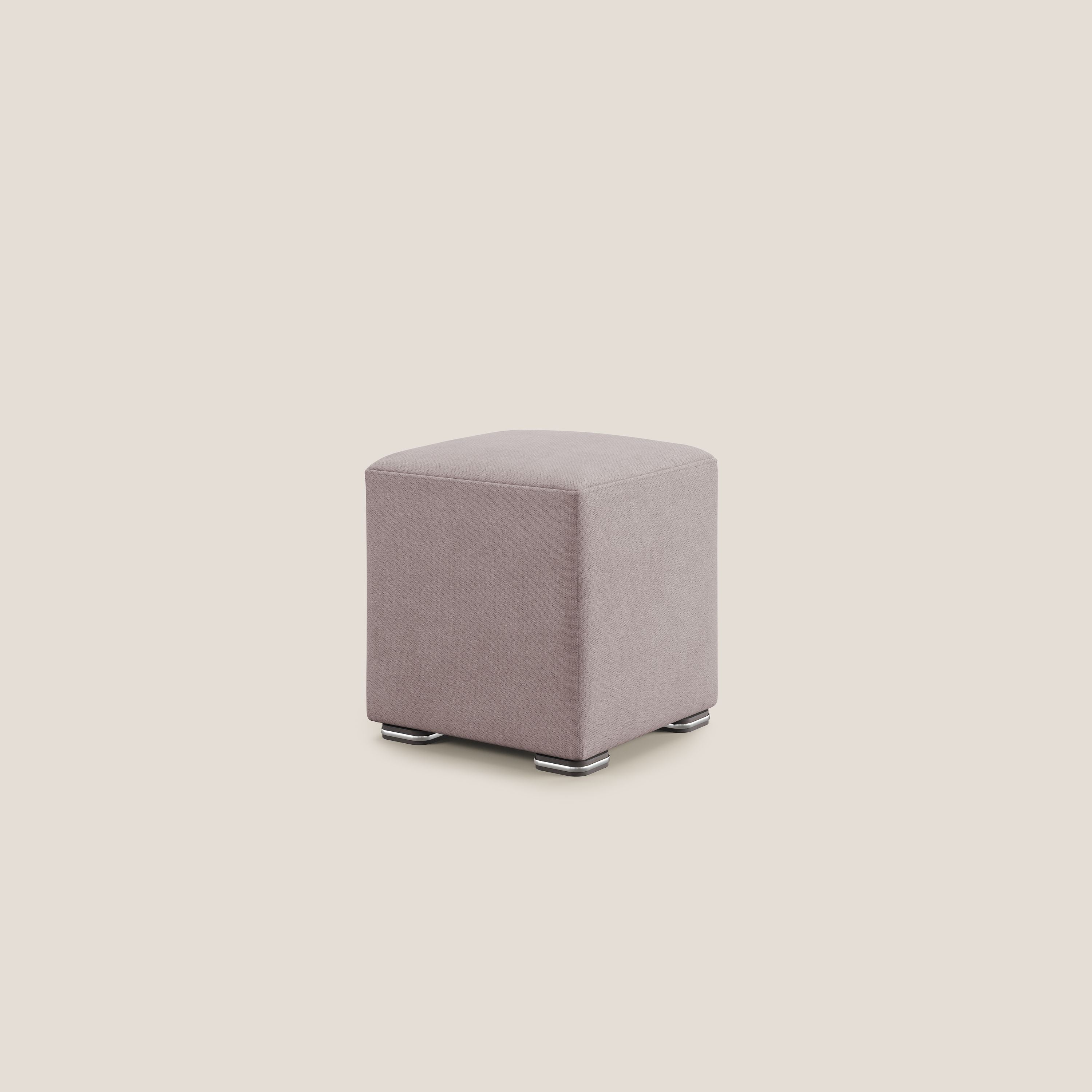 Cube pouf in tessuto morbido impermeabile T02 rosa - divani.store