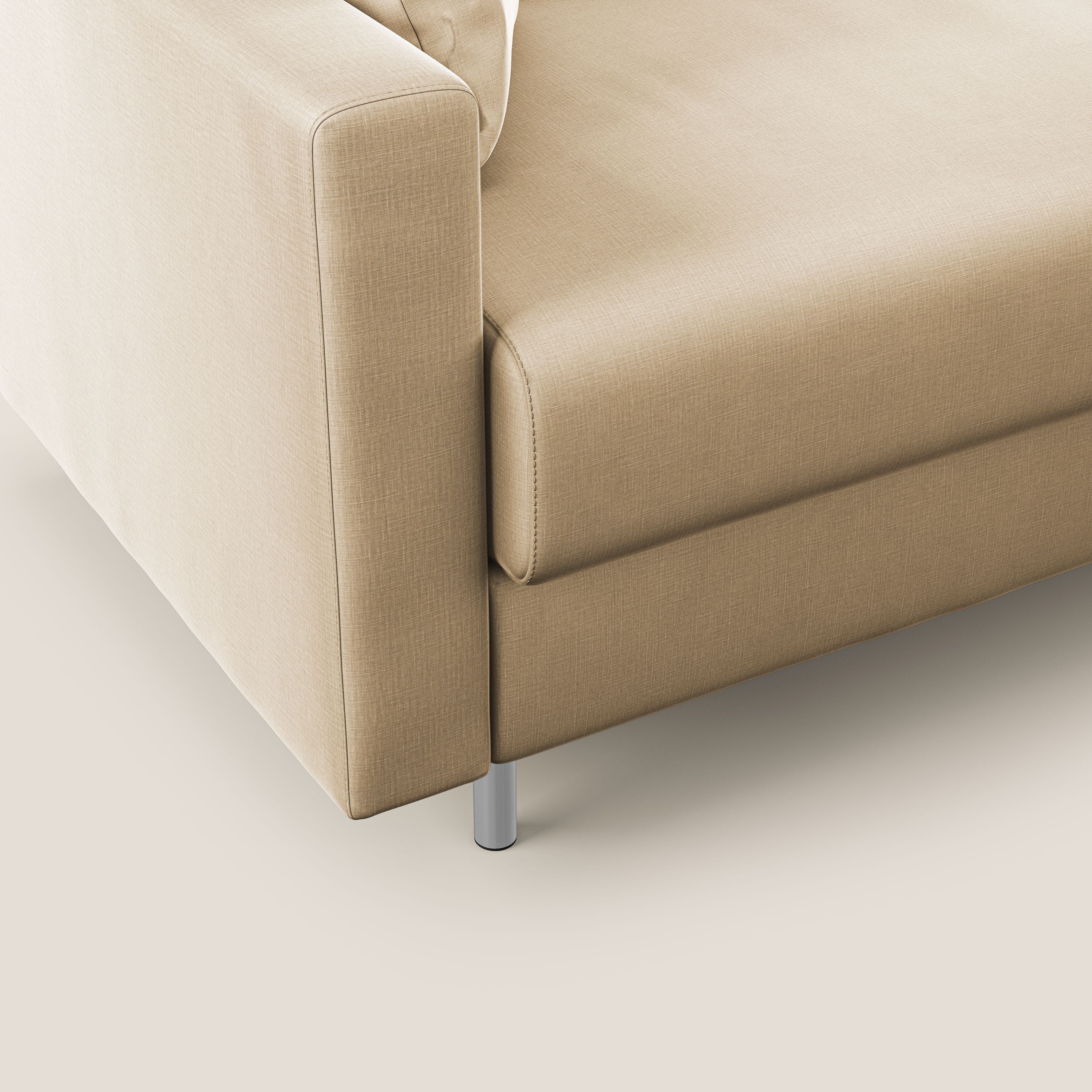 Andromeda divano letto matrimoniale in velluto morbido impermeabile T01 beige - divani.store