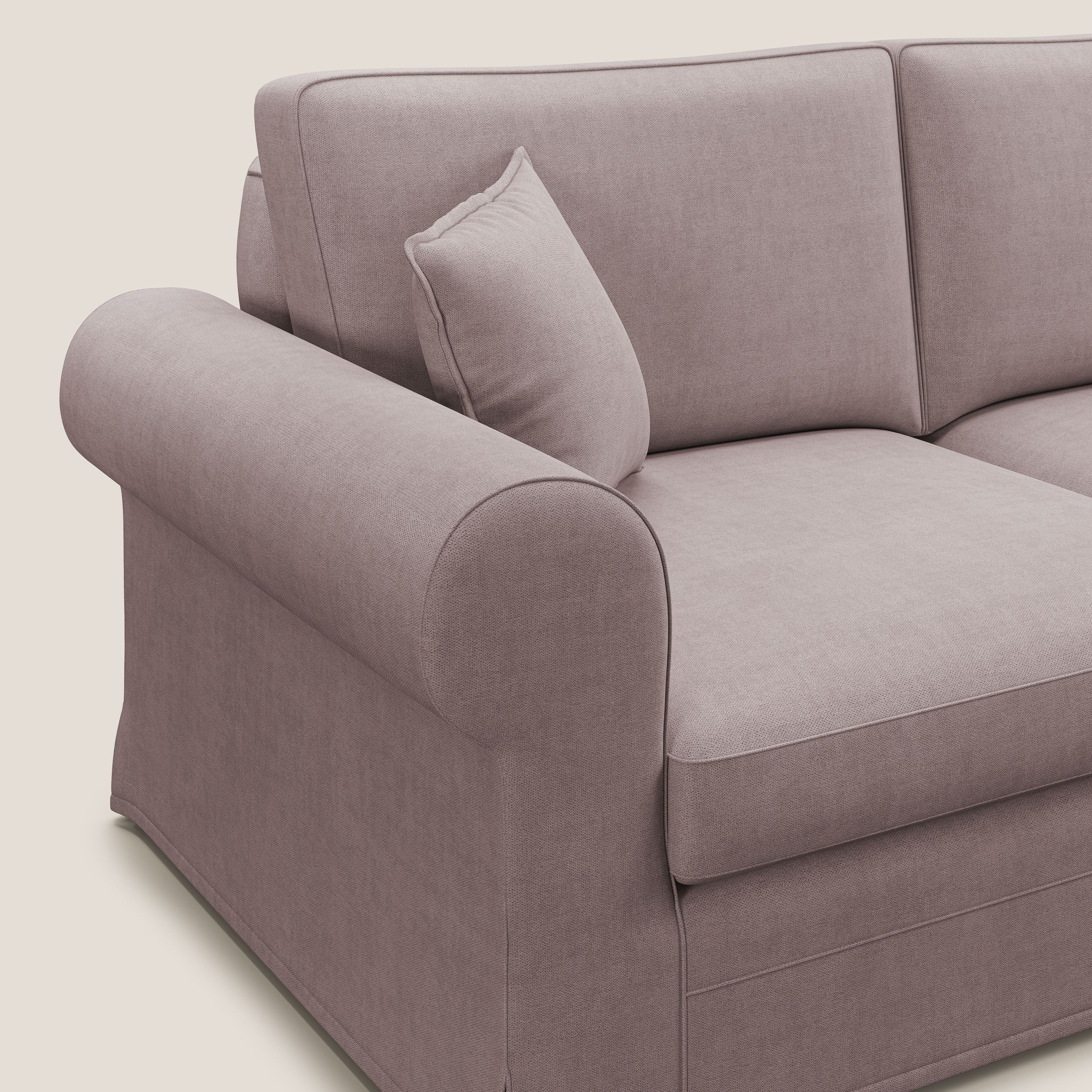 Lady divano classico in piuma d'oca realizzato con tessuto impermeabile T02 rosa - divani.store