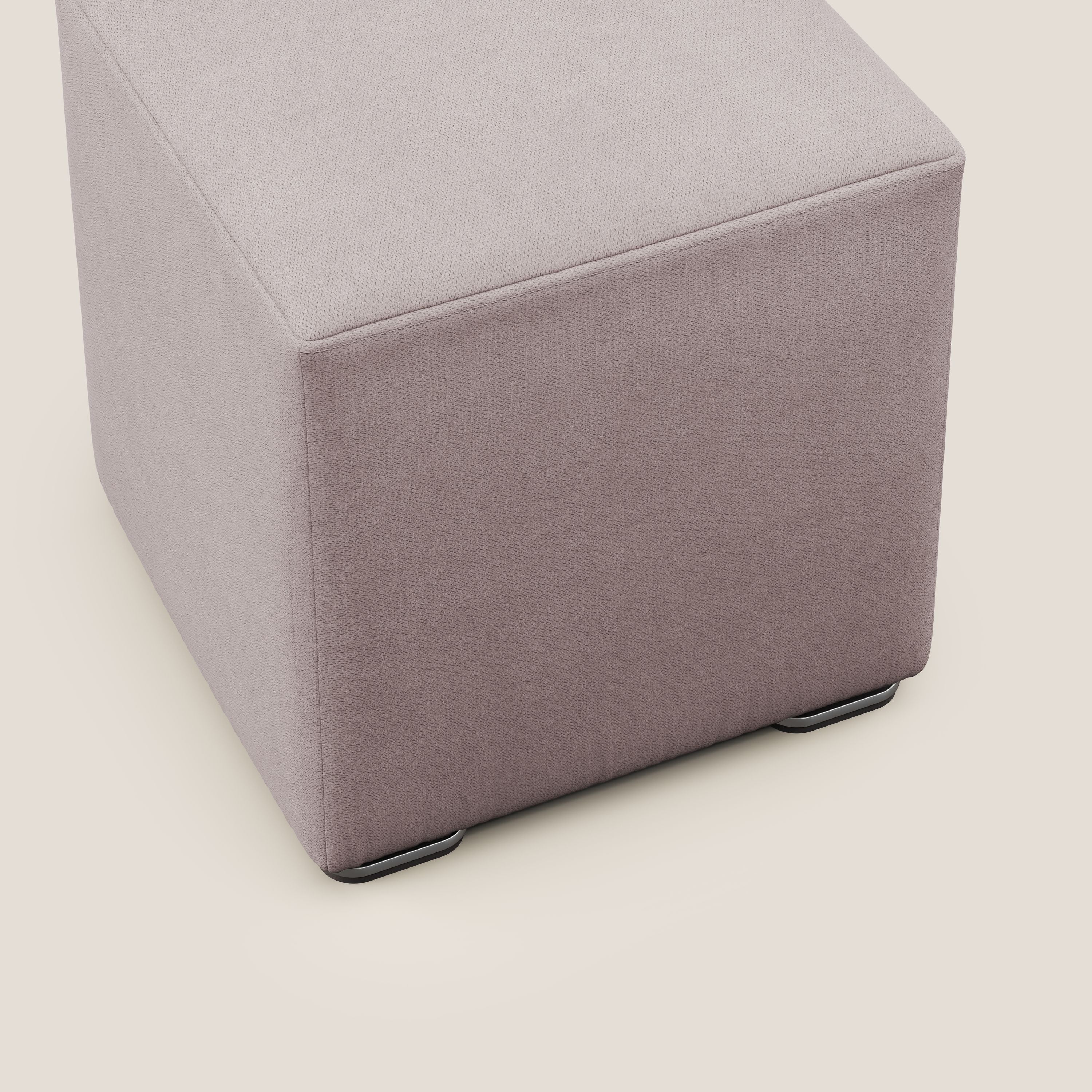 Cube pouf in tessuto morbido impermeabile T02 rosa - divani.store