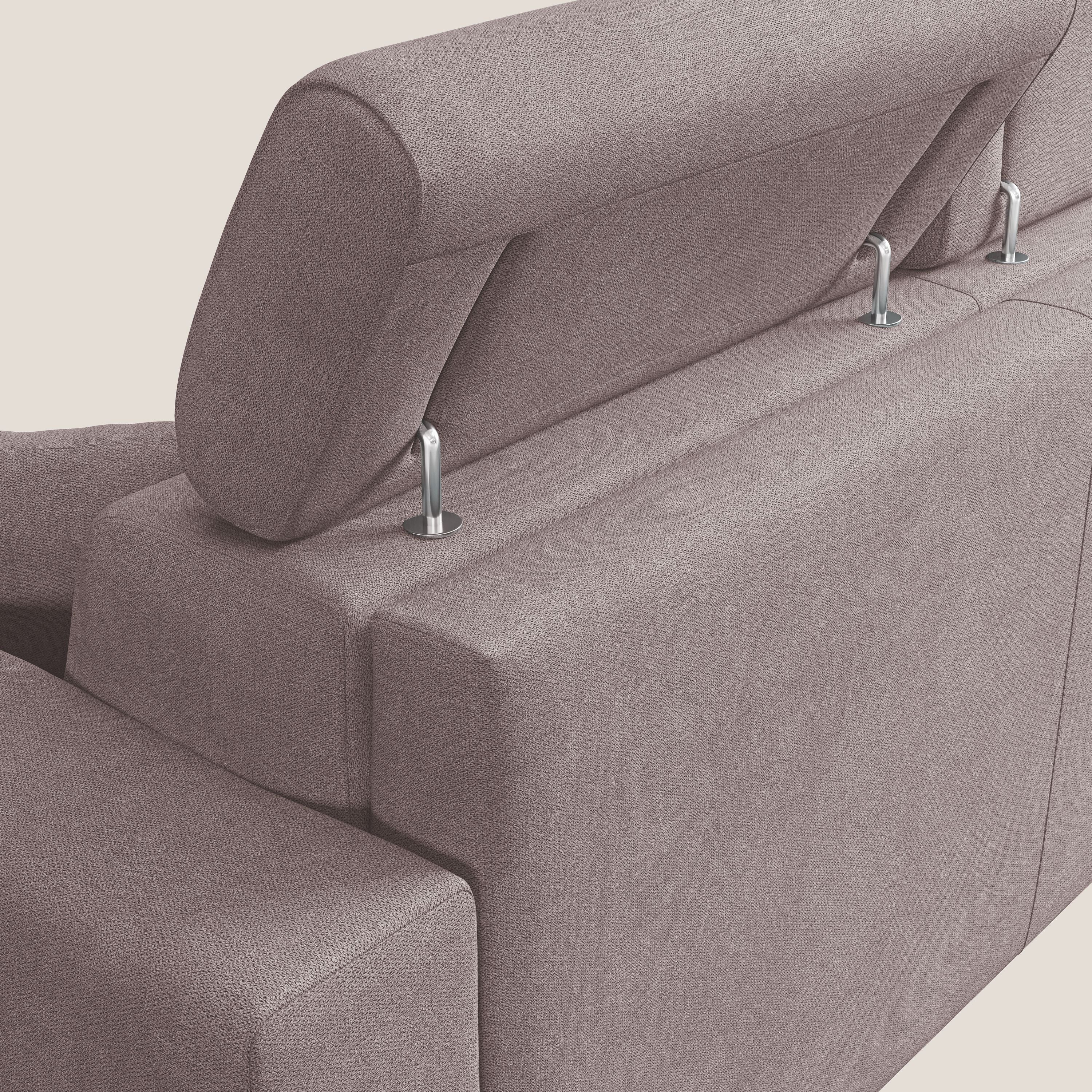 Pegaso divano letto con poggiatesta reclinabili e rivestimento T02 rosa - divani.store