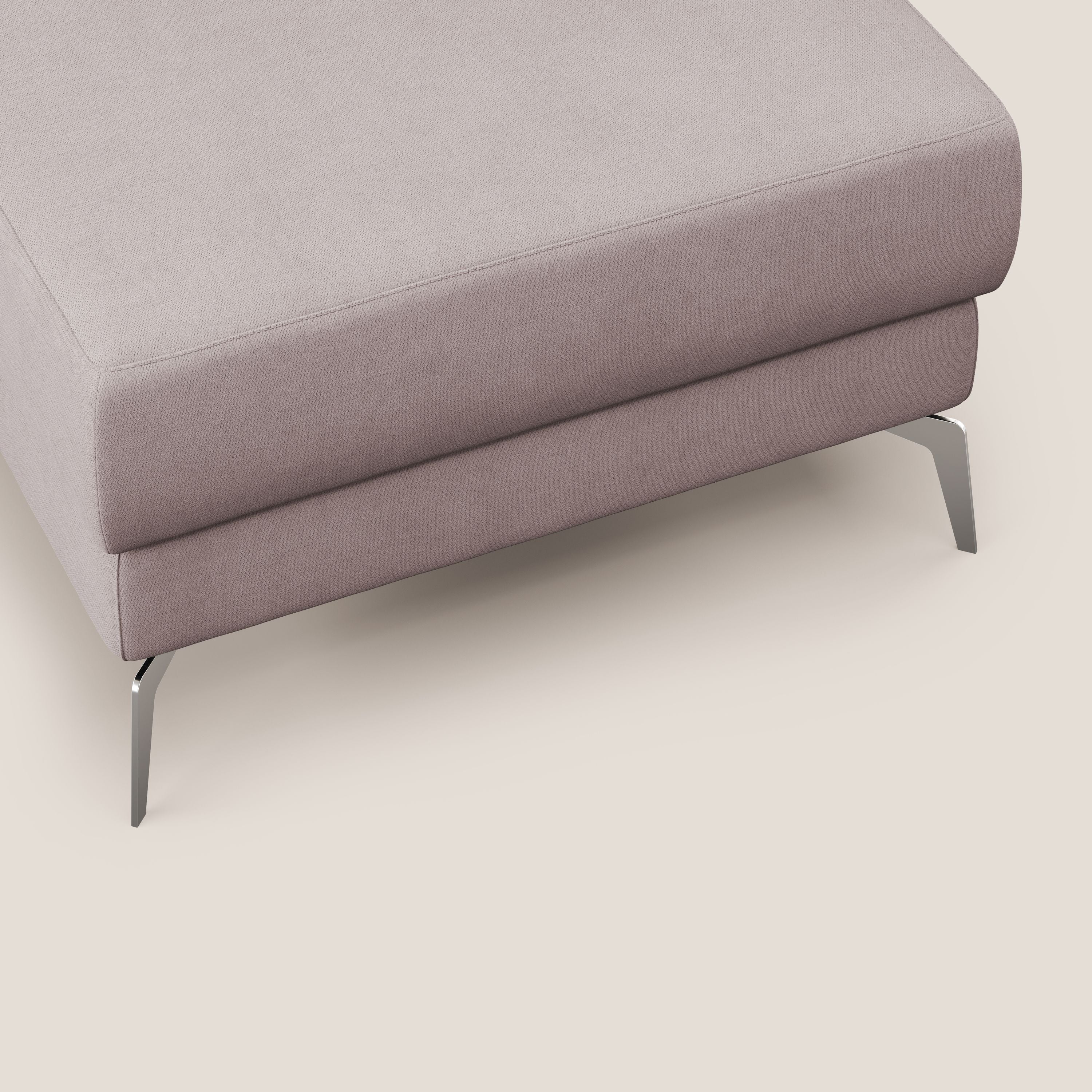 Star Pouf con piedini alti in tessuto impermeabile T02 rosa - divani.store