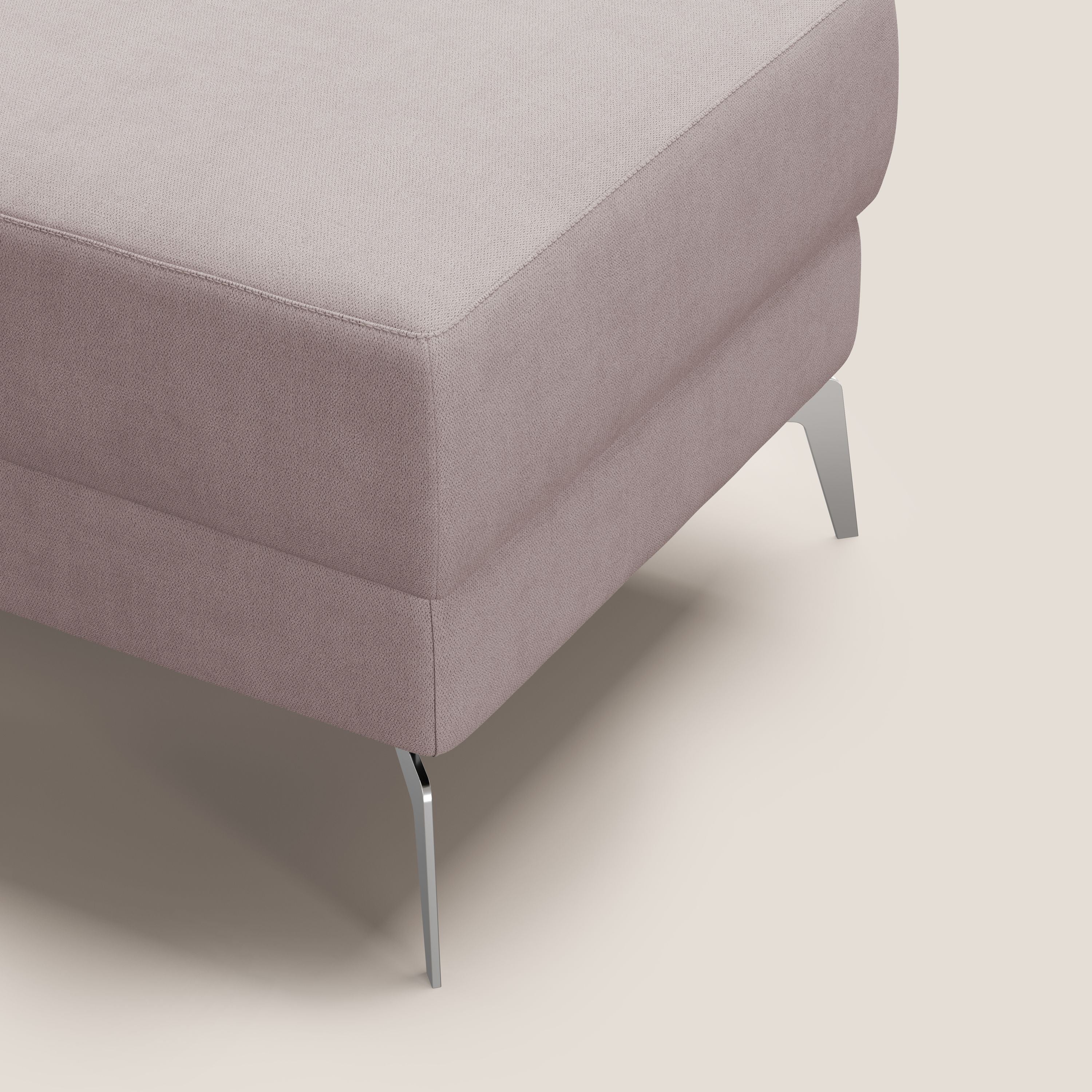 Star Pouf con piedini alti in tessuto impermeabile T02 rosa - divani.store