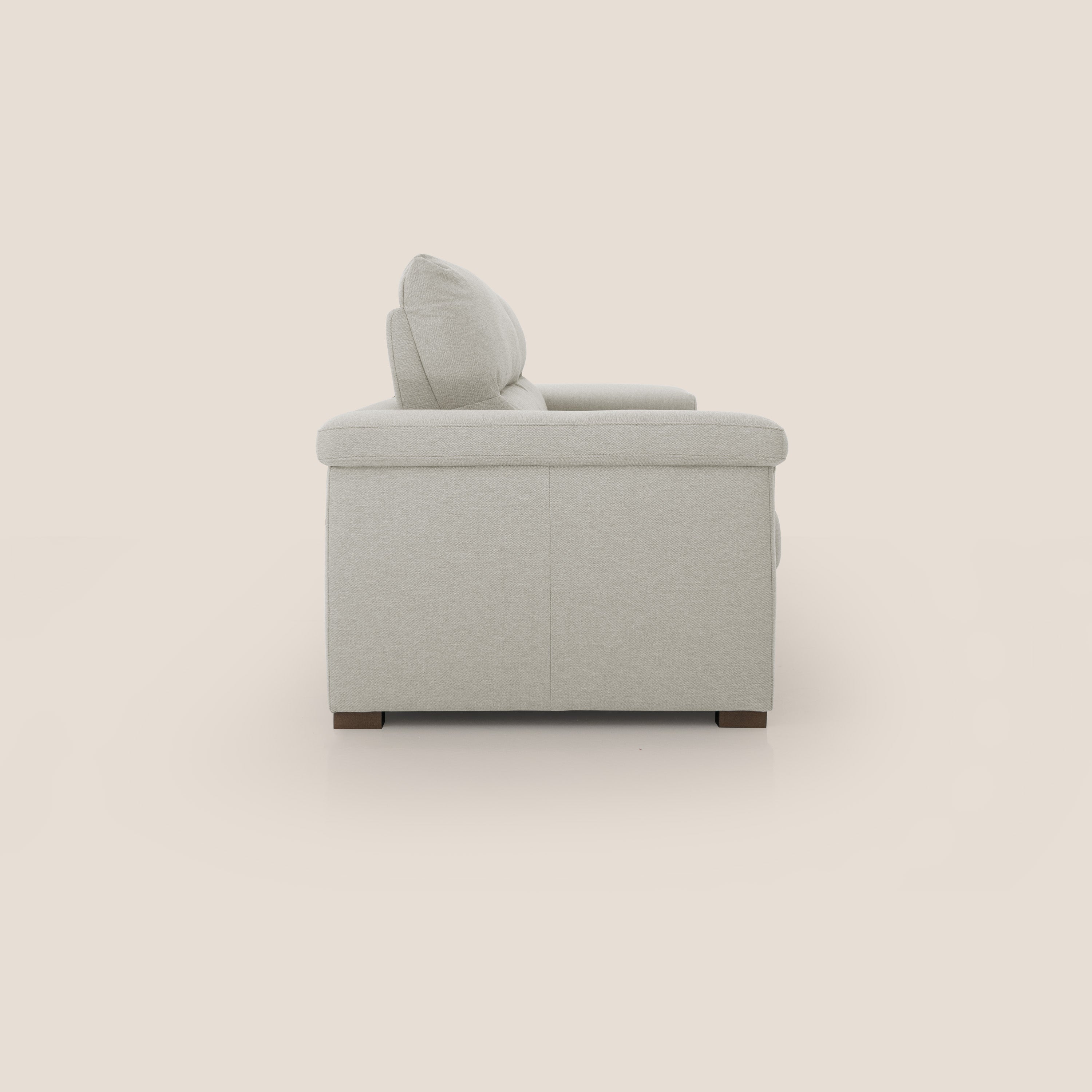 Magnolia divano letto con materasso alto 18 cm morbido schienale alto in tessuto smacchiabile T05 panna - divani.store