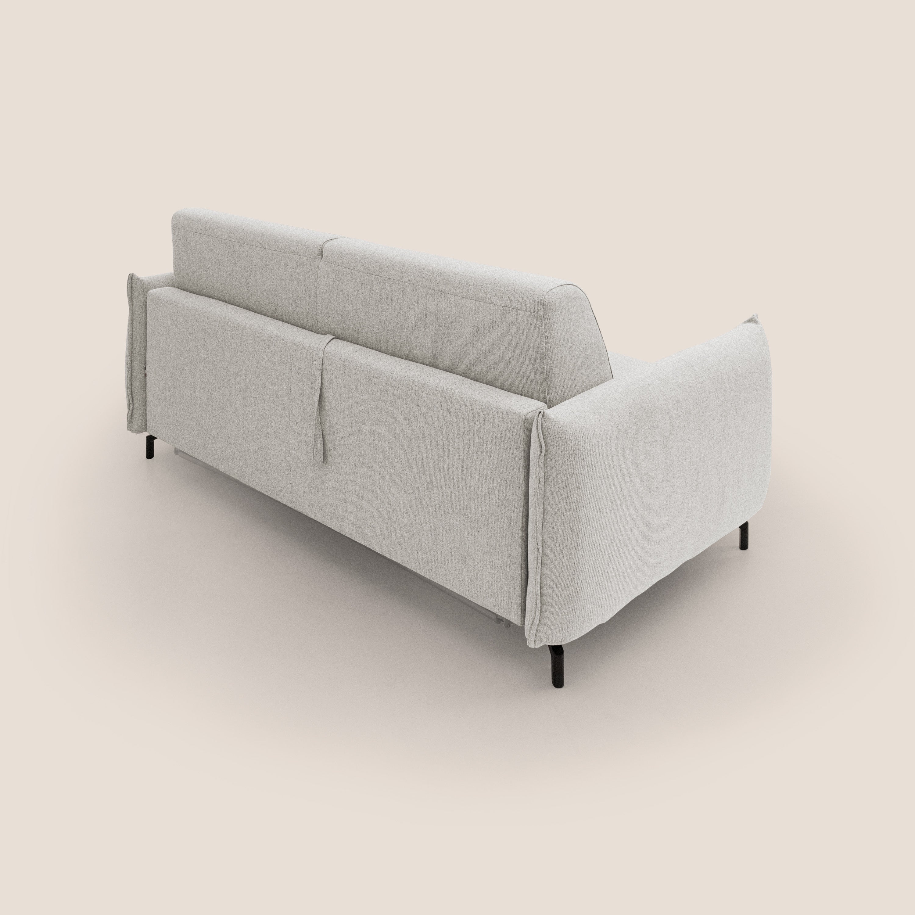 Scarlet divano letto in tessuto misto cotone impermeabile T19 panna - divani.store