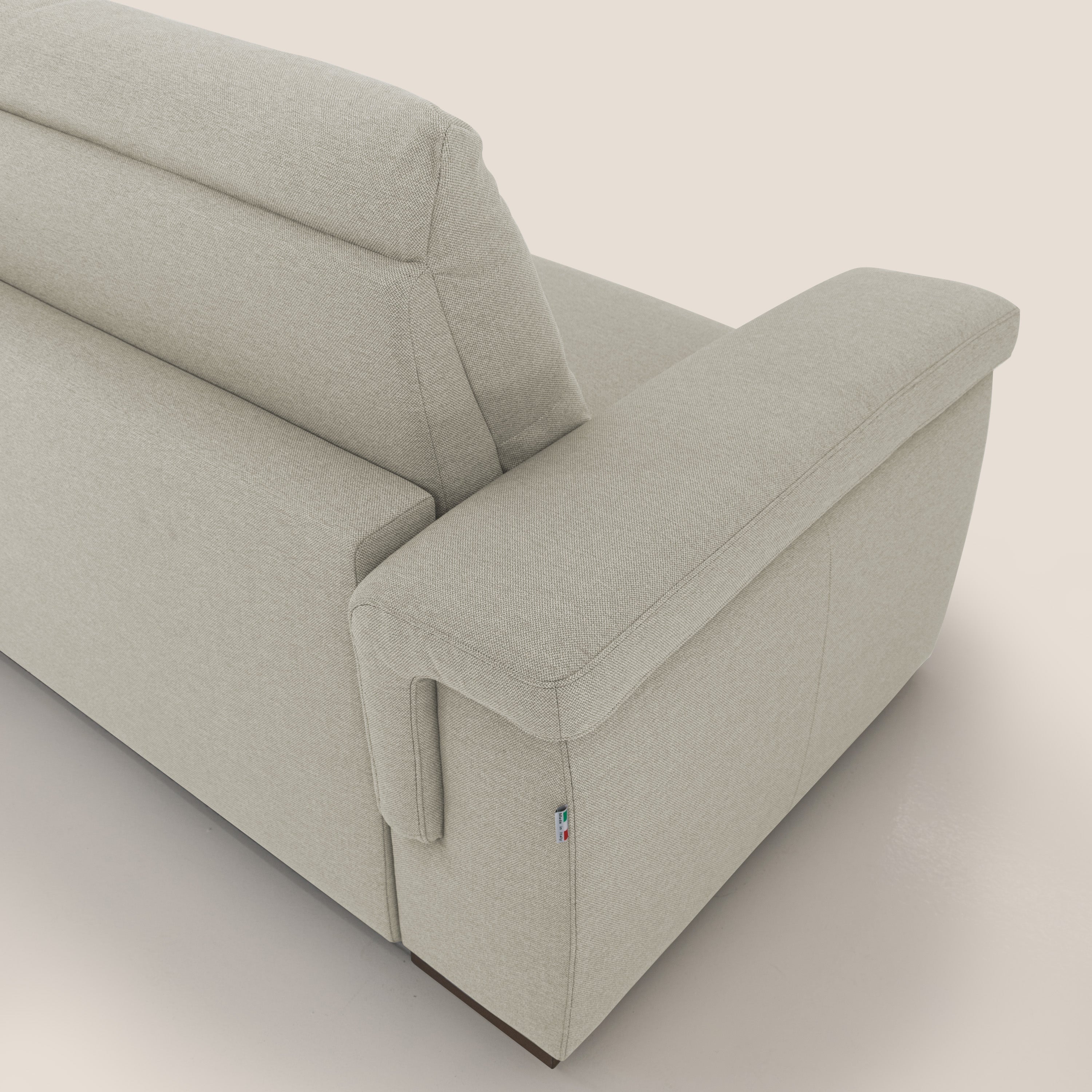 Magnolia divano letto con materasso alto 18 cm morbido schienale alto in tessuto smacchiabile T05 panna - divani.store