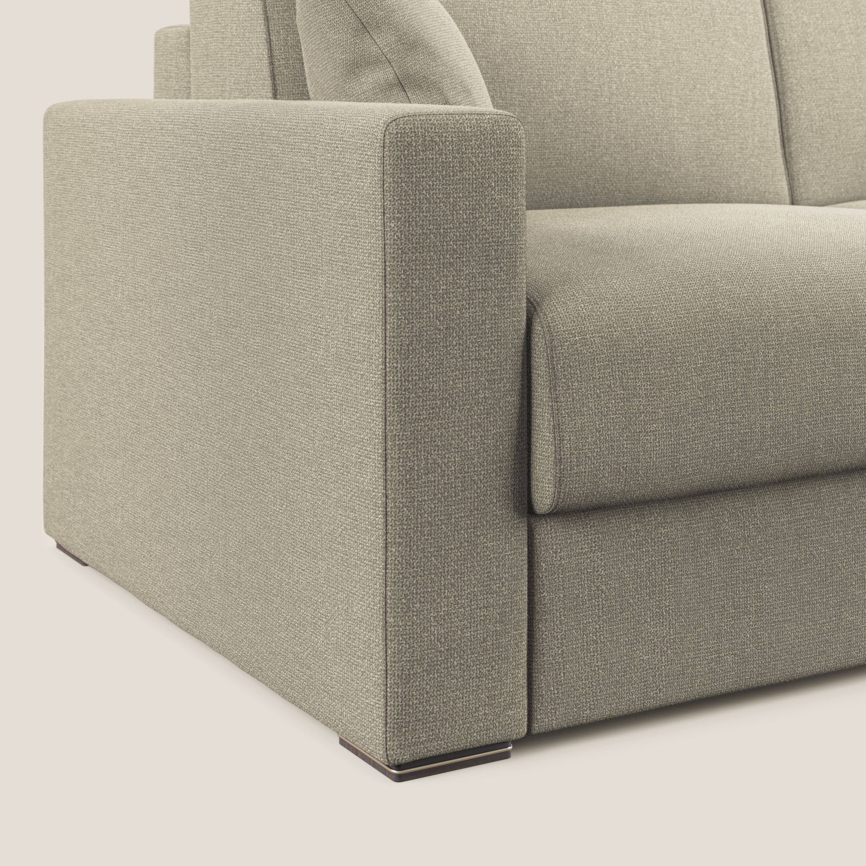 Best Divano letto angolare con penisola in tessuto smacchiabile QuickClean T08 panna - divani.store