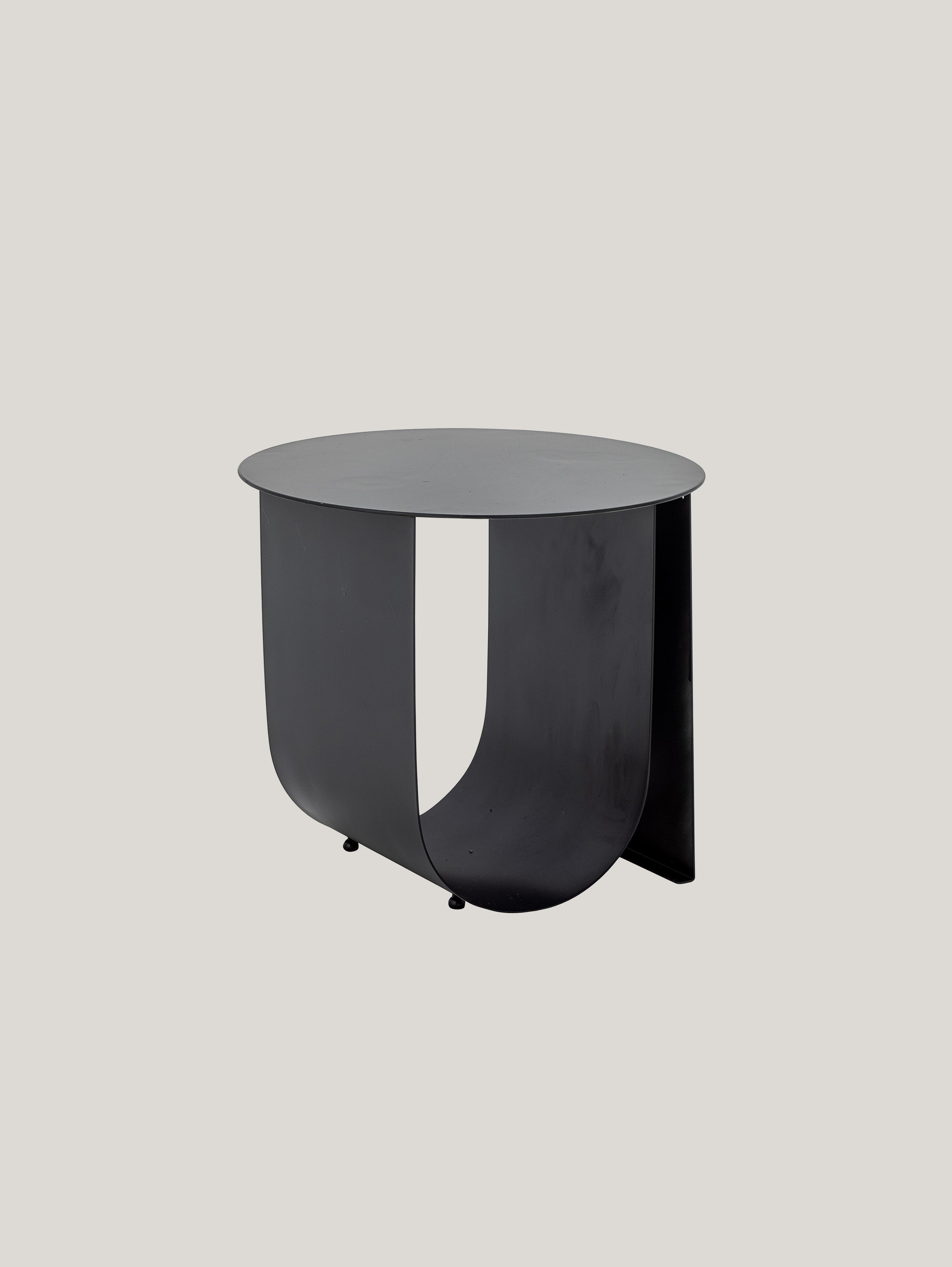 Cher tavolino moderno in metallo con spazio portariviste nero - divani.store