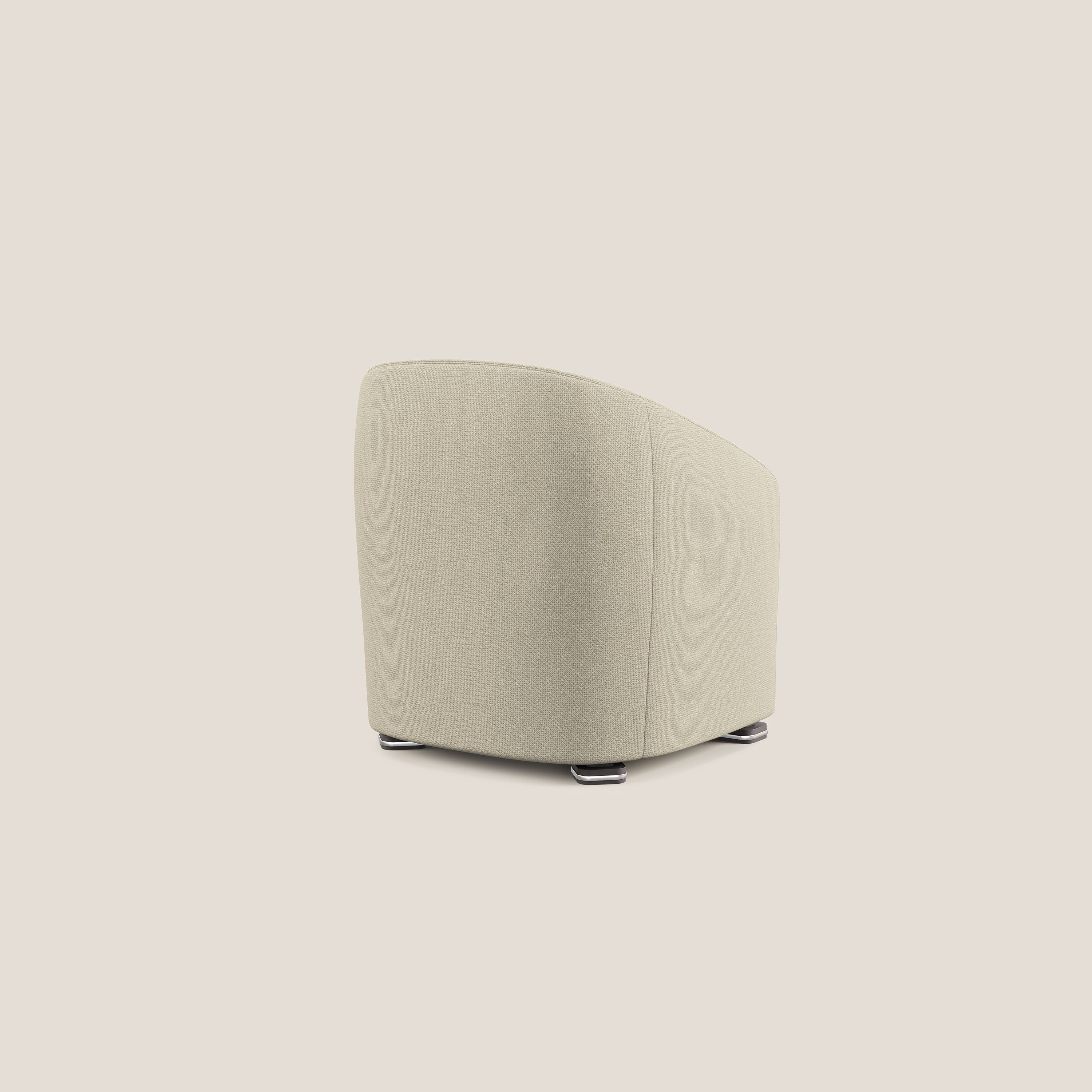 Cloe Poltroncina in tessuto smacchiabile con acqua QuickClean T08 panna - divani.store