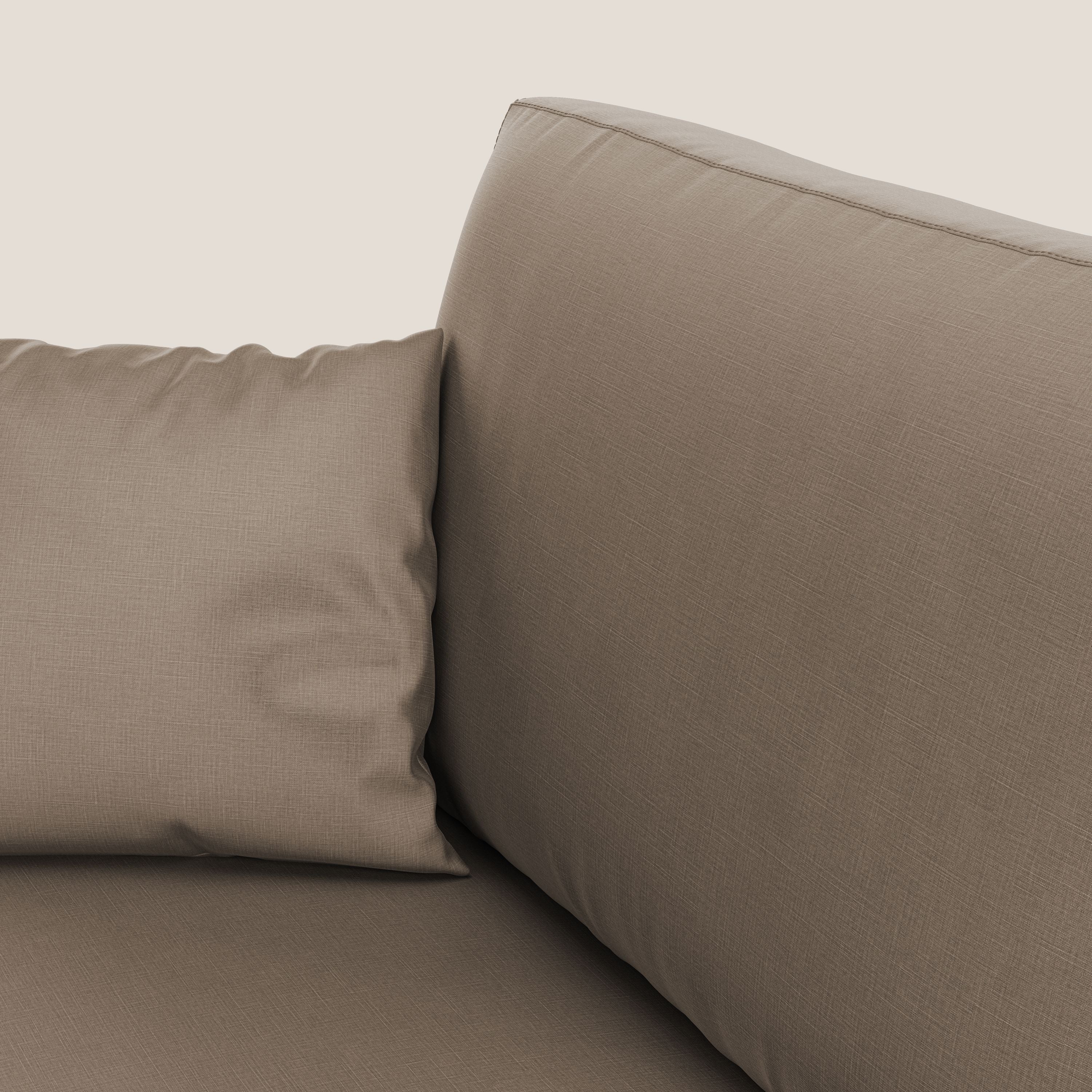 Andromeda divano letto matrimoniale in velluto morbido impermeabile T01 marrone - divani.store