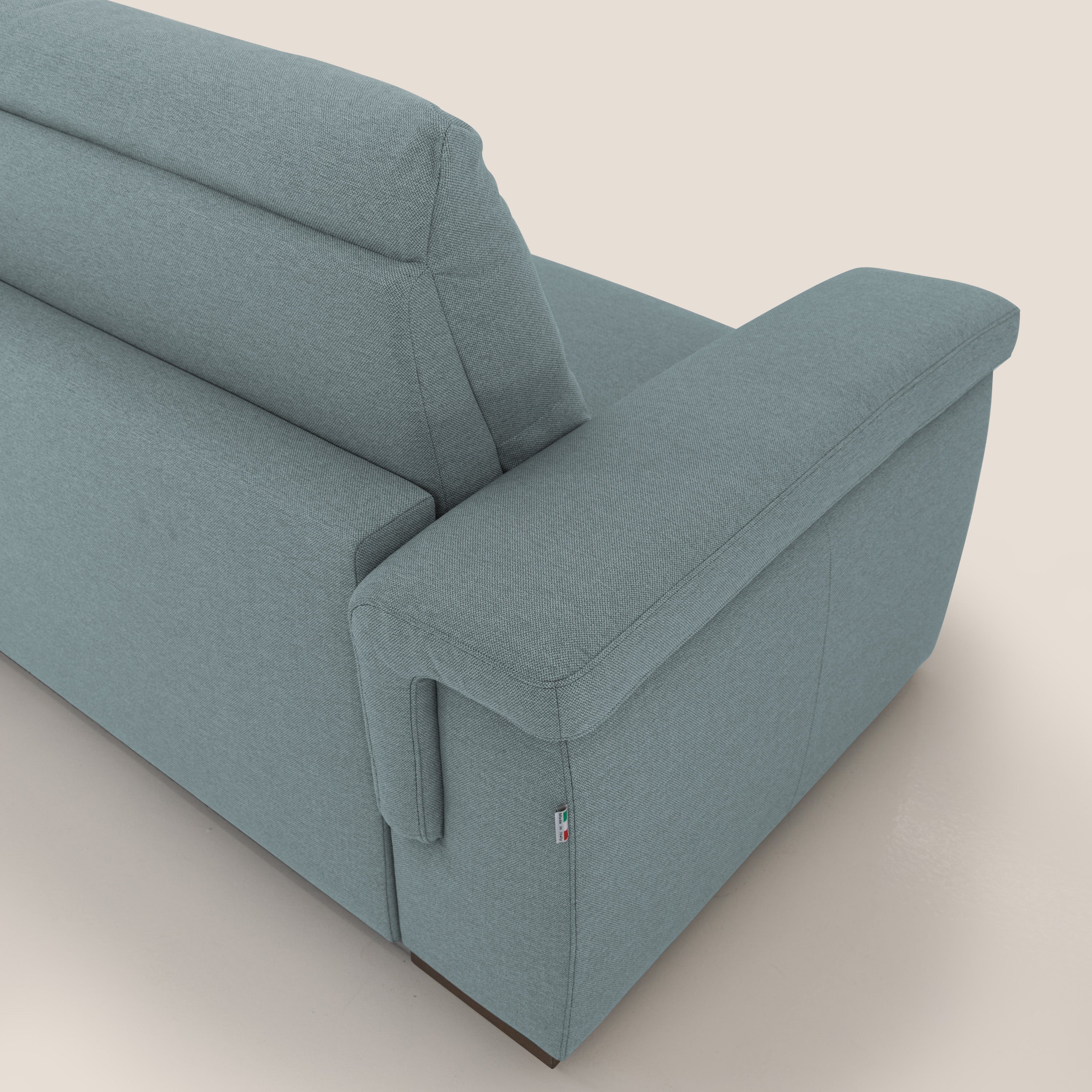 Magnolia divano letto con materasso alto 18 cm morbido schienale alto in tessuto smacchiabile T05 carta da zucchero - divani.store