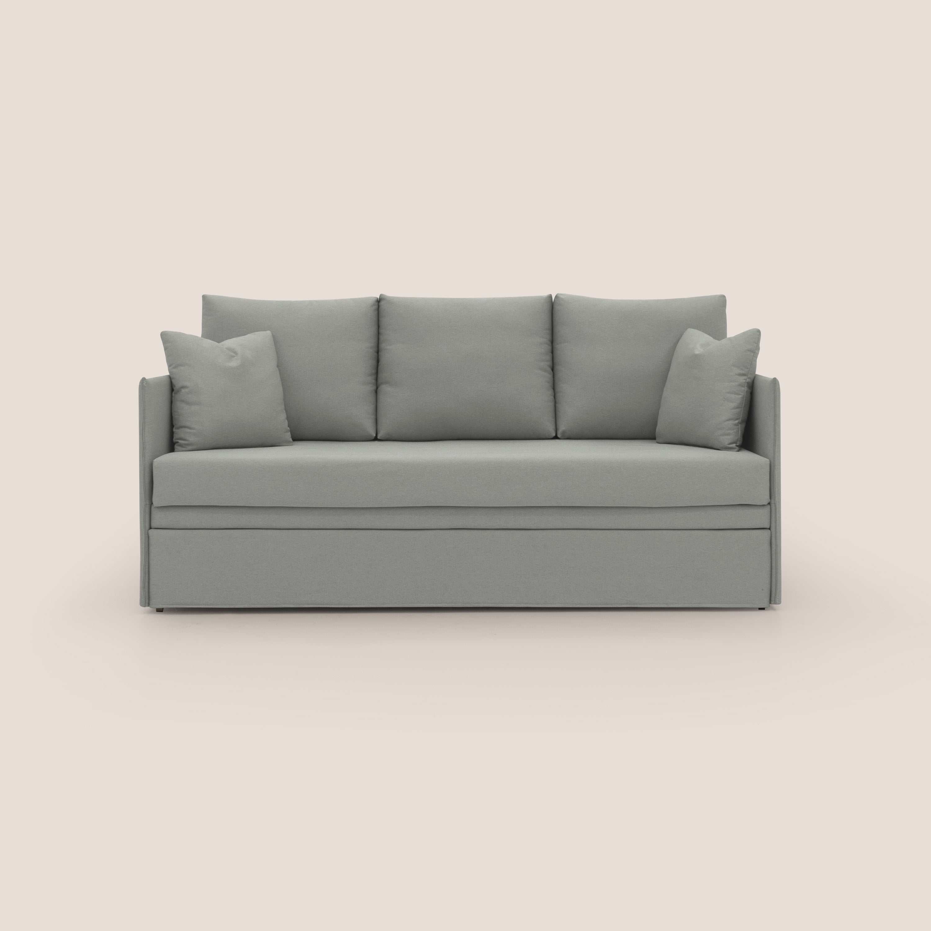 Brera Divano duplex con doppio letto in tessuto simil cotone impermeabile T13 grigio - divani.store