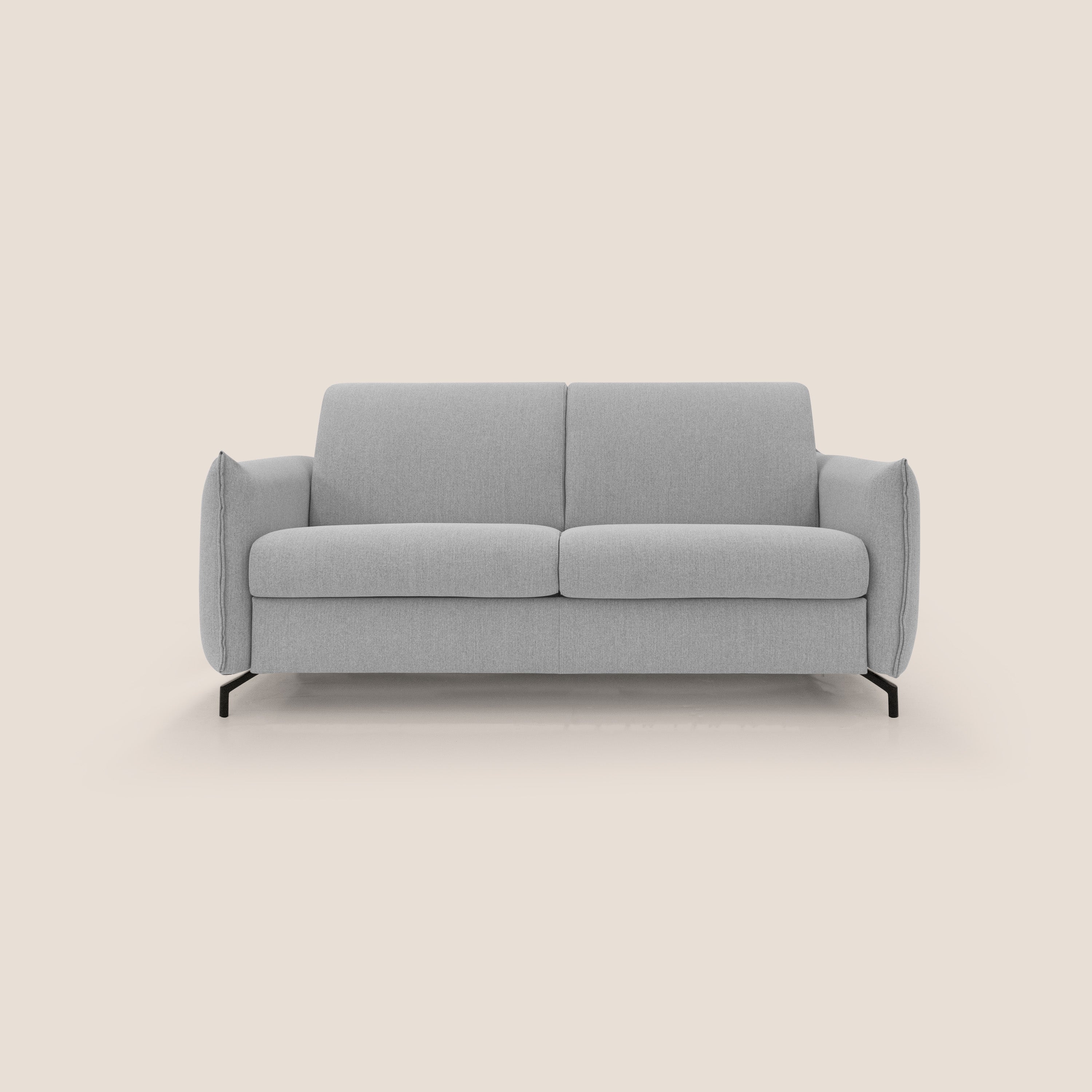 Scarlet divano letto in tessuto misto cotone impermeabile T19 grigio - divani.store