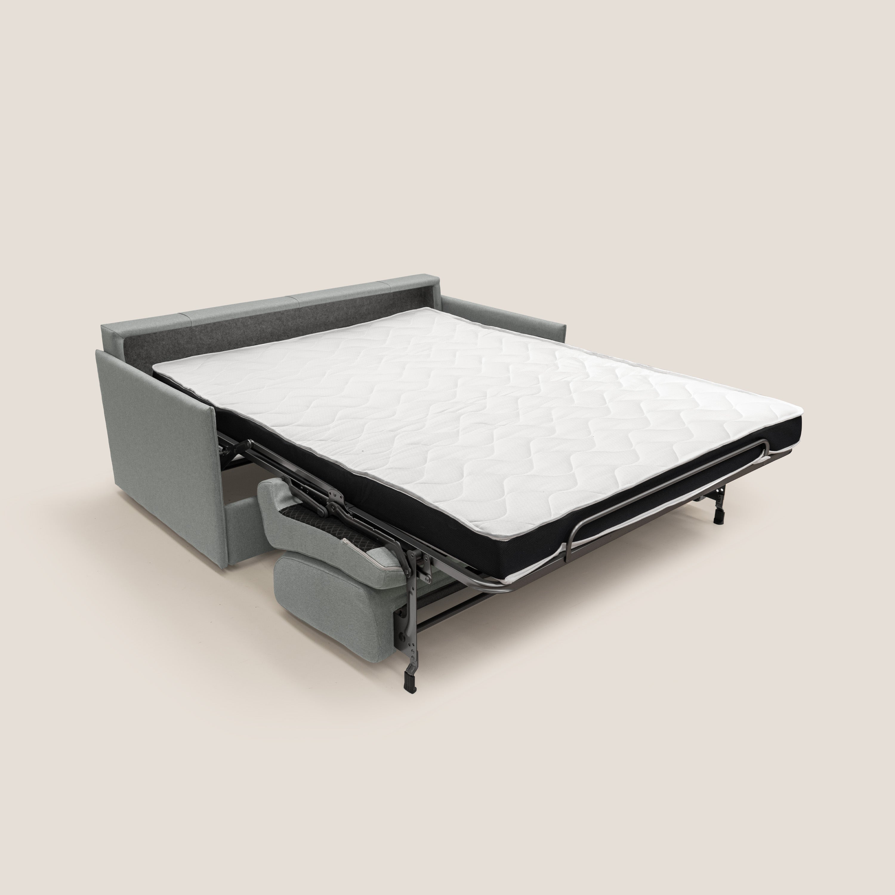 Evans Divano letto matrimoniale in tessuto impermeabile T13 grigio - divani.store