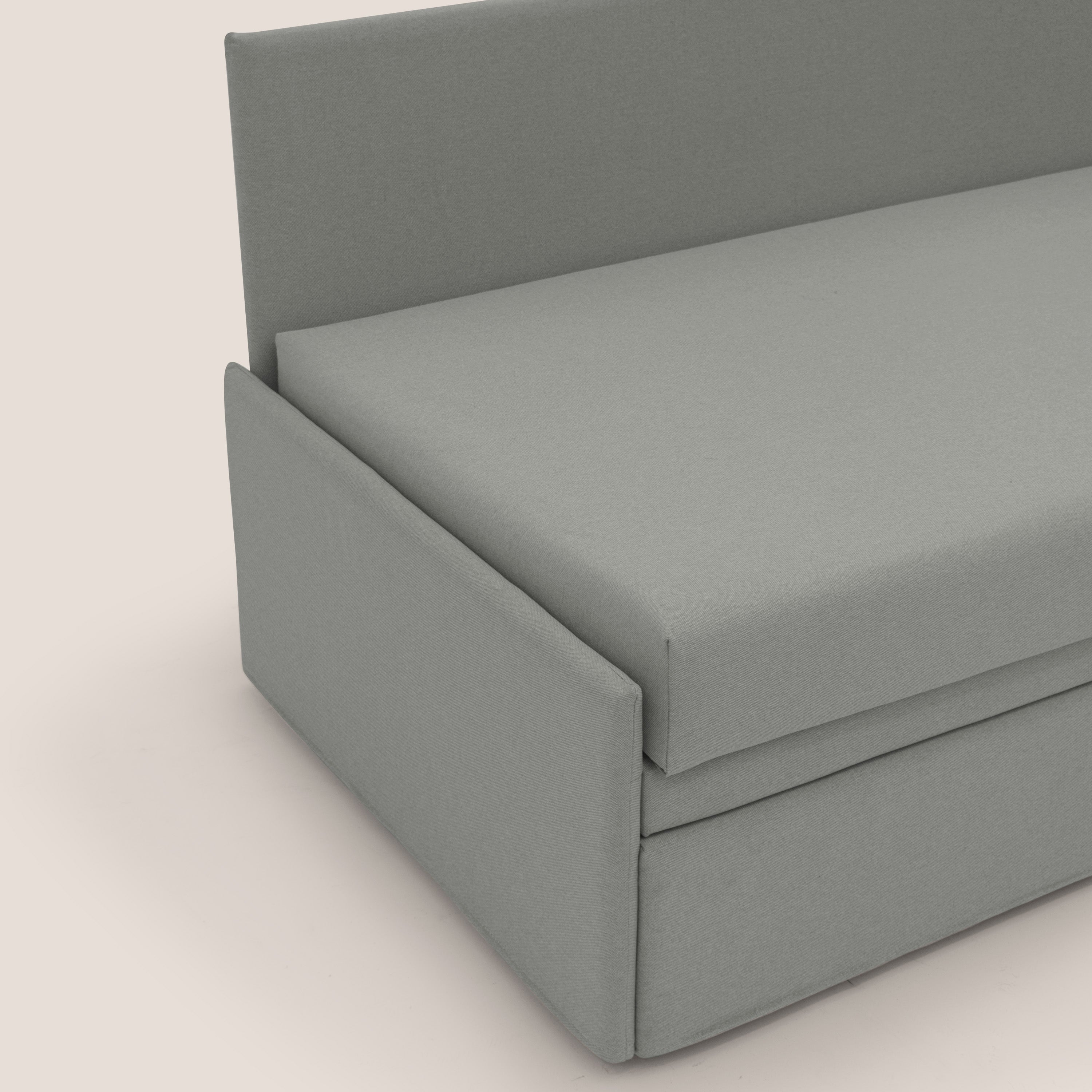Naviglio Divano duplex con doppio letto in tessuto simil cotone impermeabile T13 grigio - divani.store