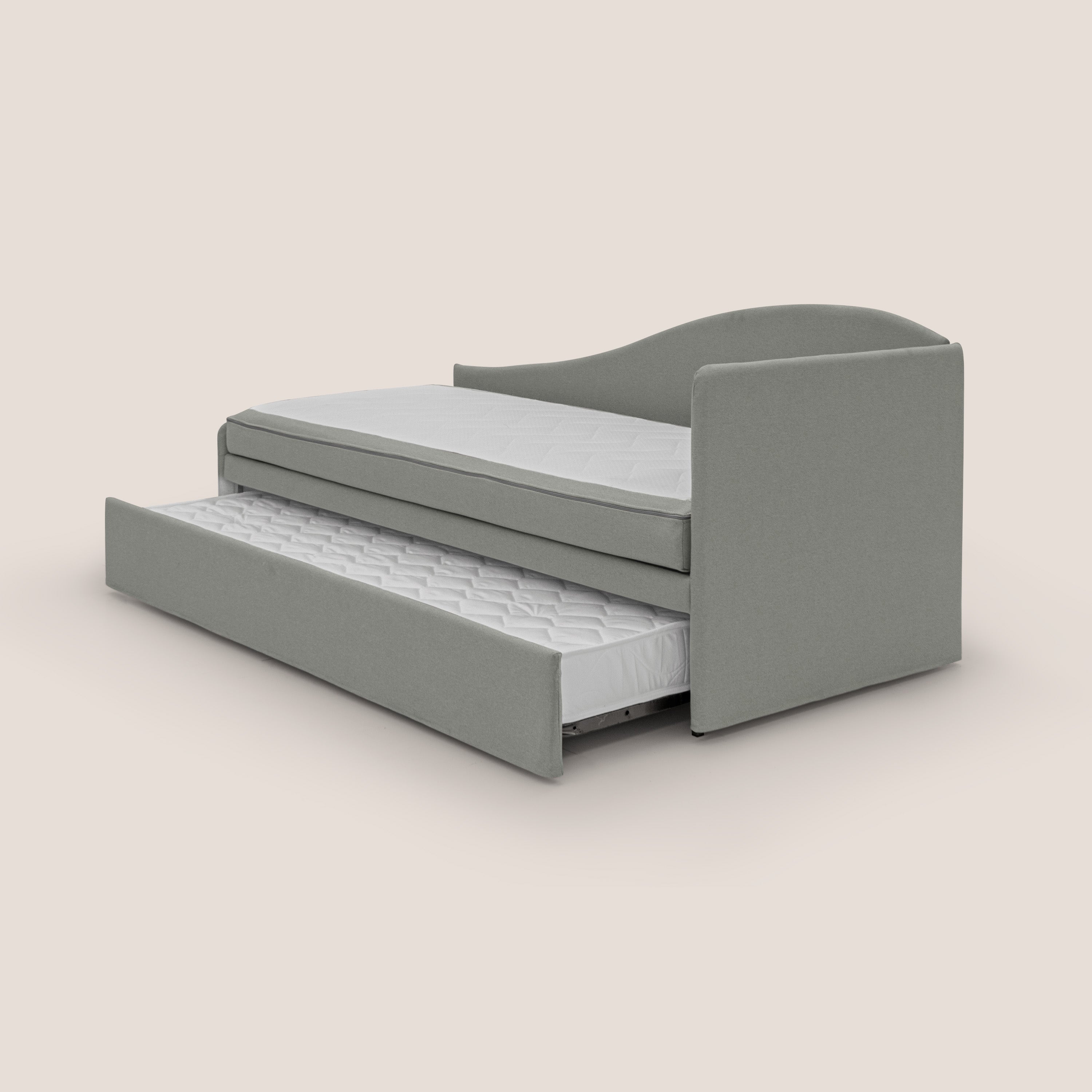 Nolo Divano duplex con doppio letto in tessuto simil cotone impermeabile T13 grigio - divani.store