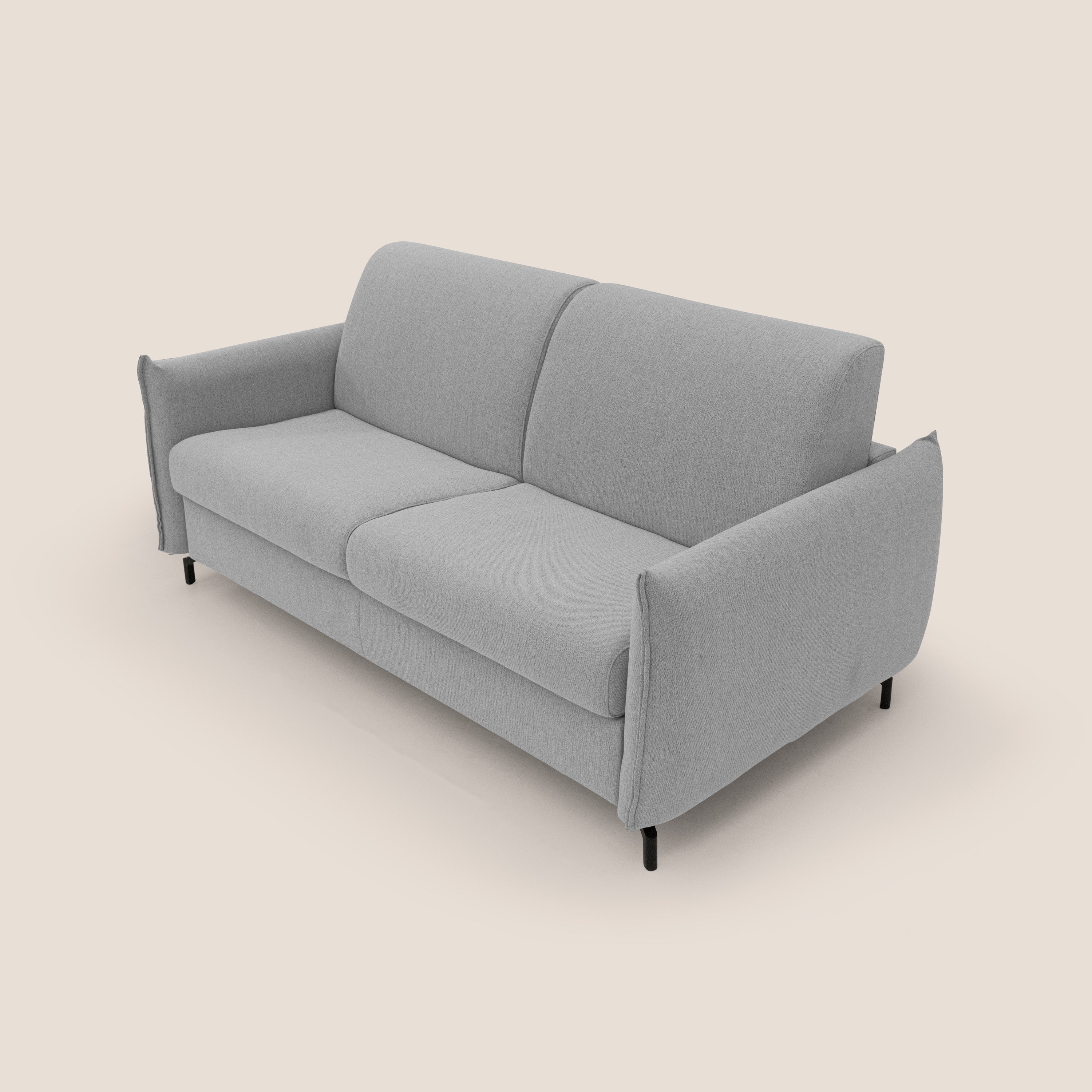 Scarlet divano letto in tessuto misto cotone impermeabile T19 grigio - divani.store