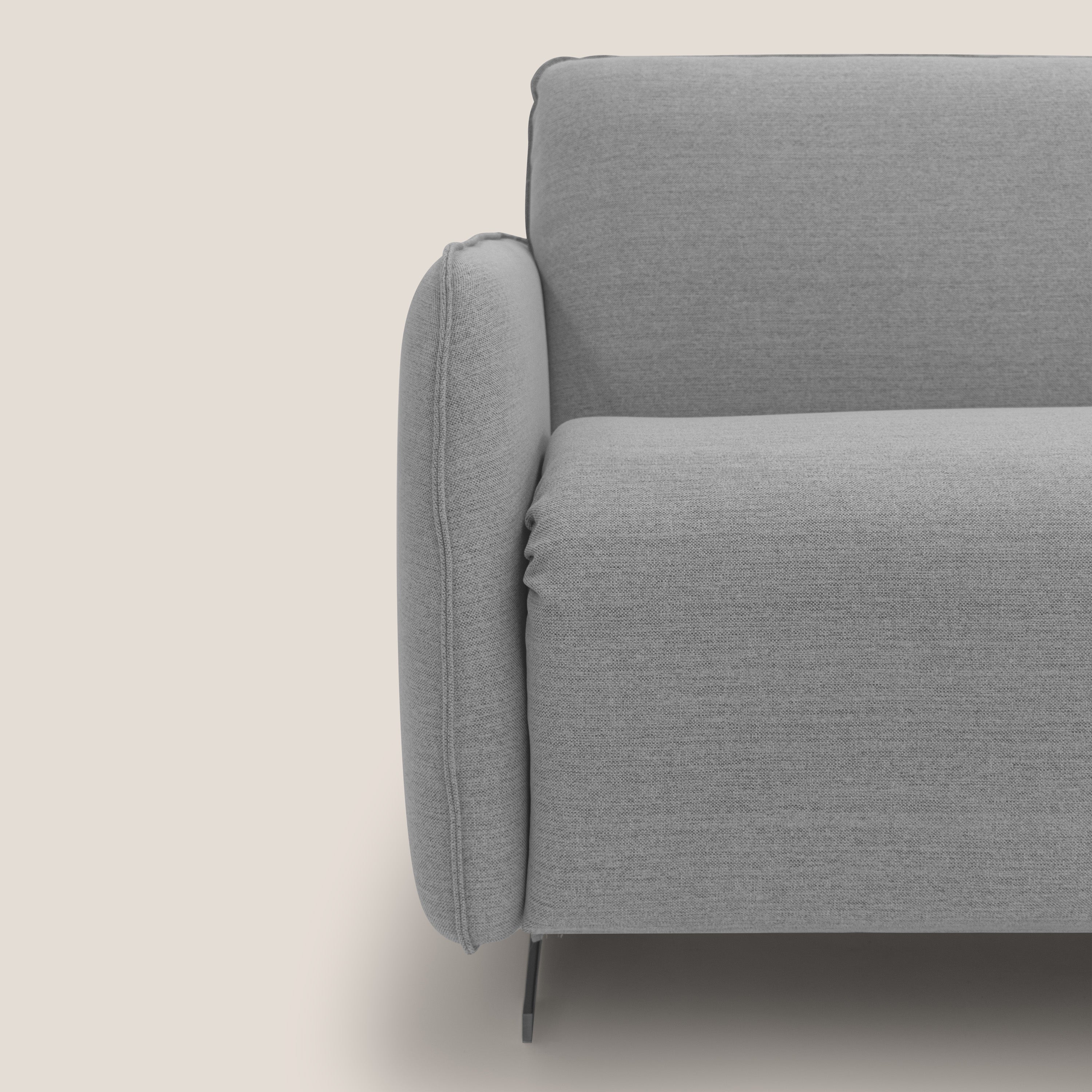 Texas Divano letto matrimoniale moderno in tessuto impermeabile T19 grigio - divani.store