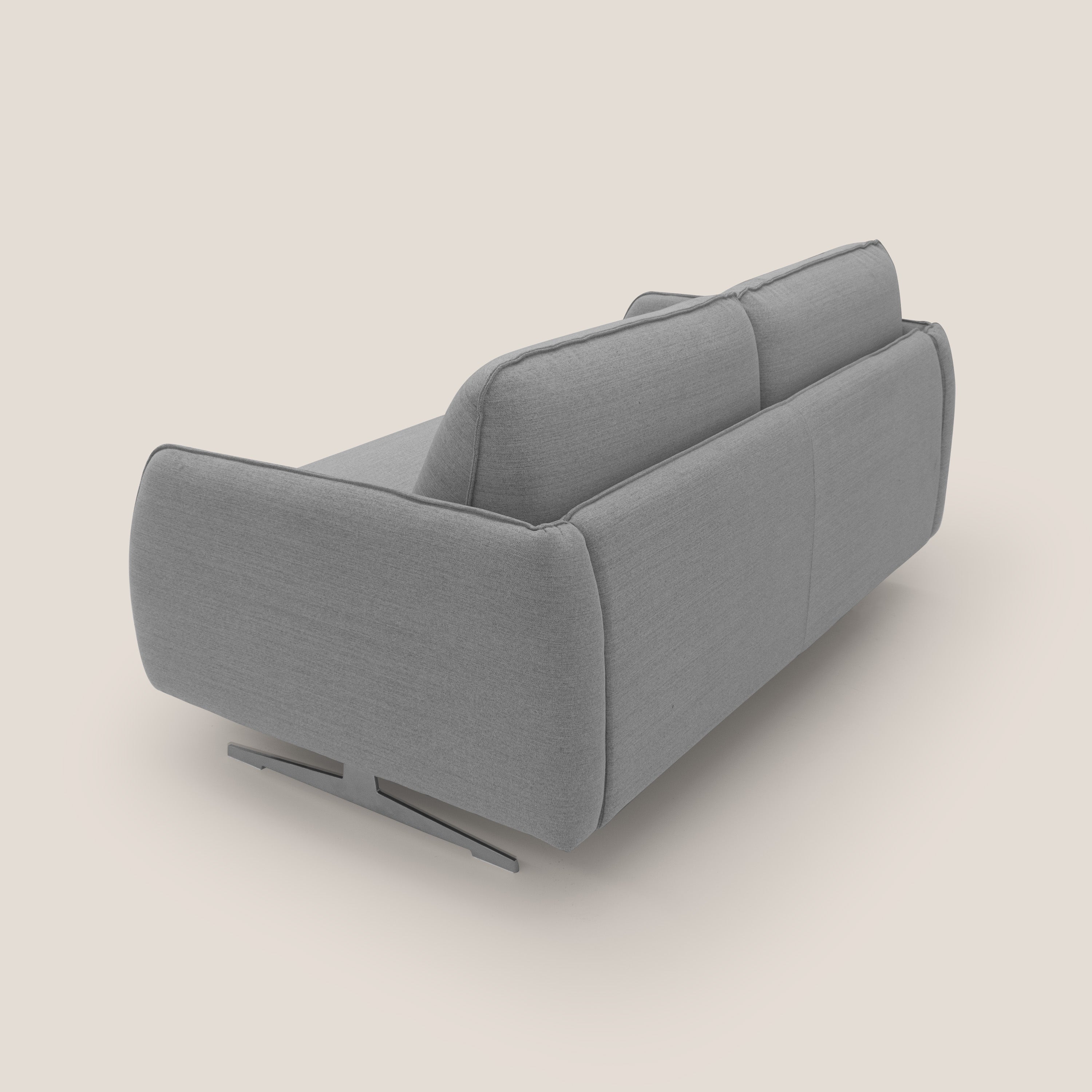 Texas Divano letto matrimoniale moderno in tessuto impermeabile T19 grigio - divani.store