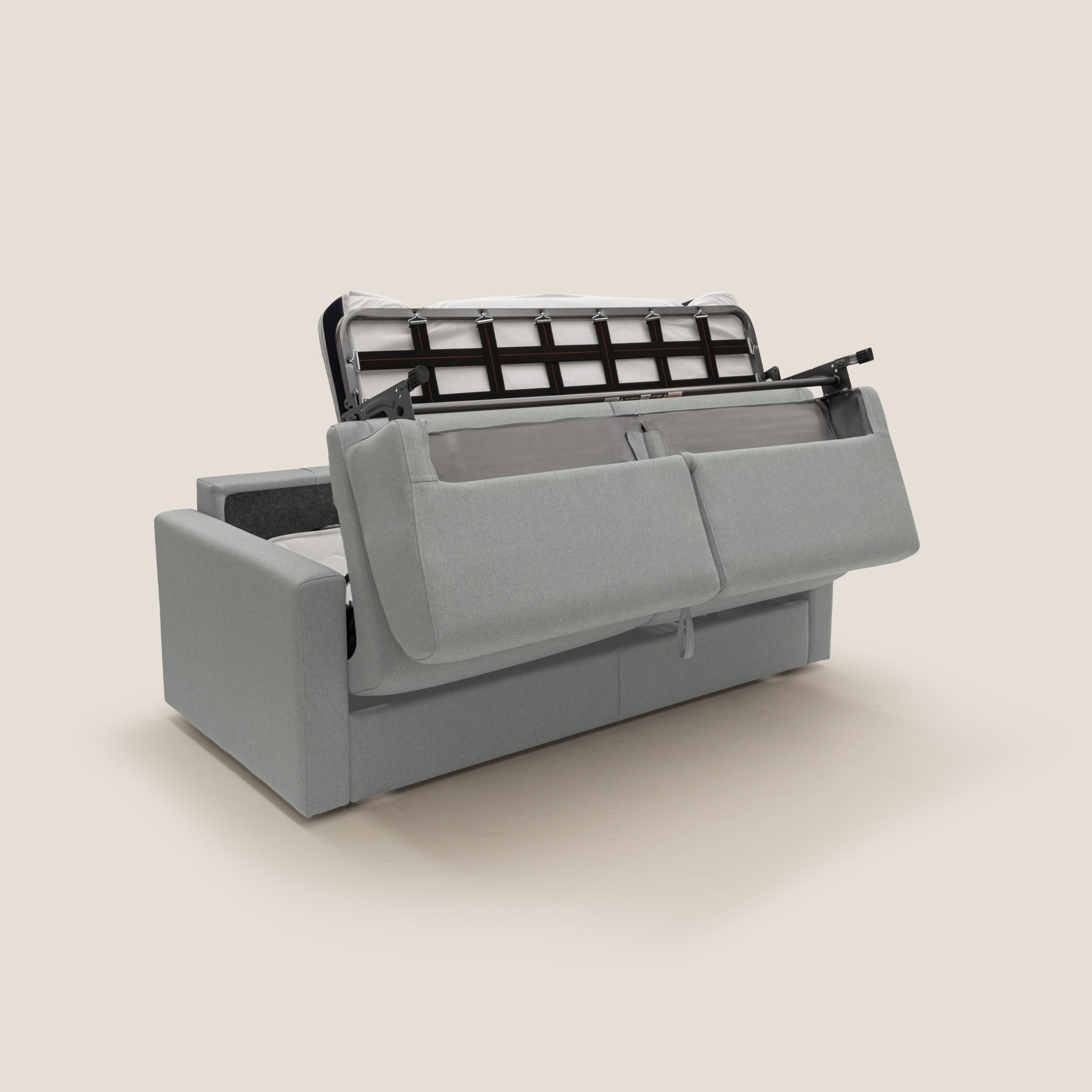 Chris Divano letto matrimoniale in tessuto impermeabile T13 grigio - divani.store