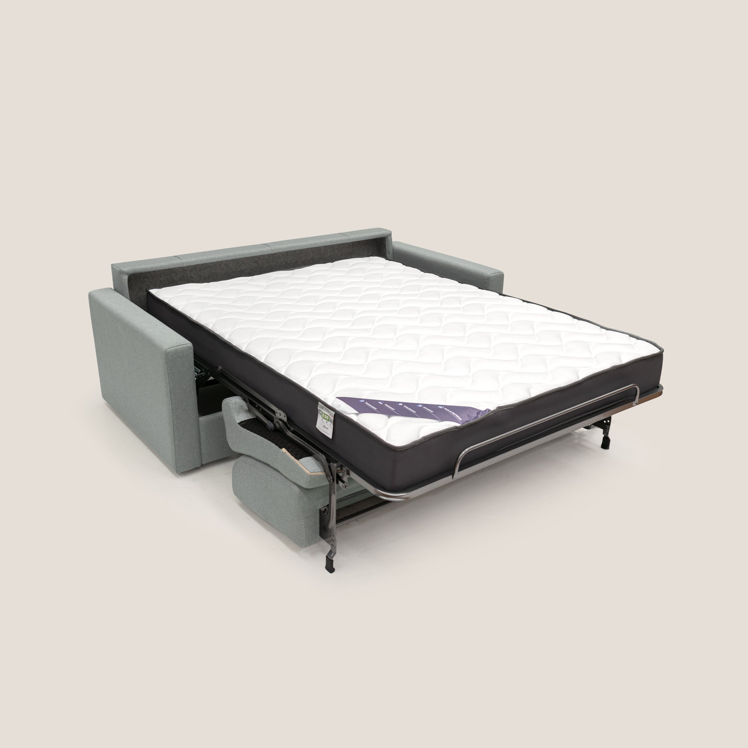 Chris Divano letto matrimoniale in tessuto impermeabile T13 grigio - divani.store