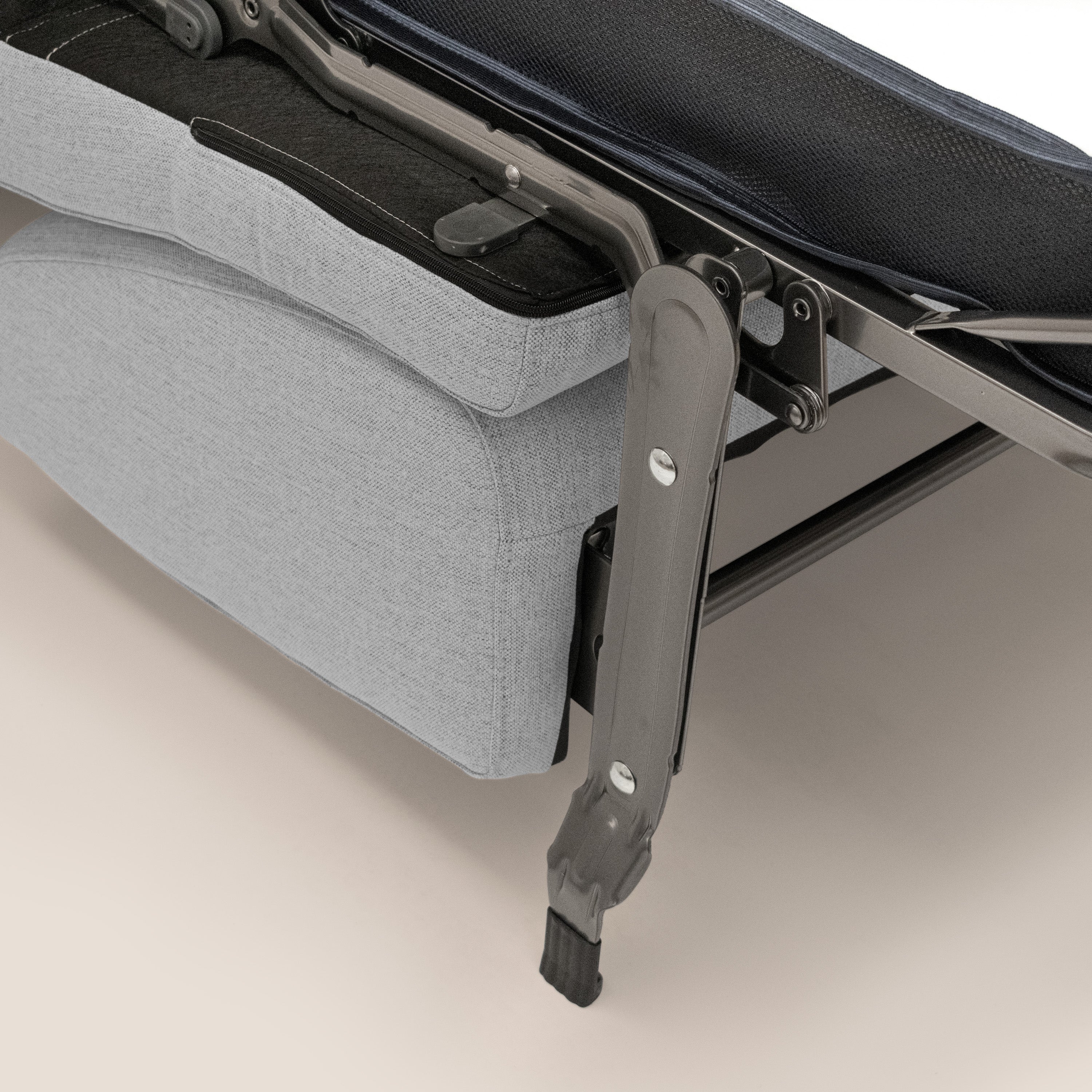 Scarlet canapé convertible en tissu mixte coton imperméable T19 gris