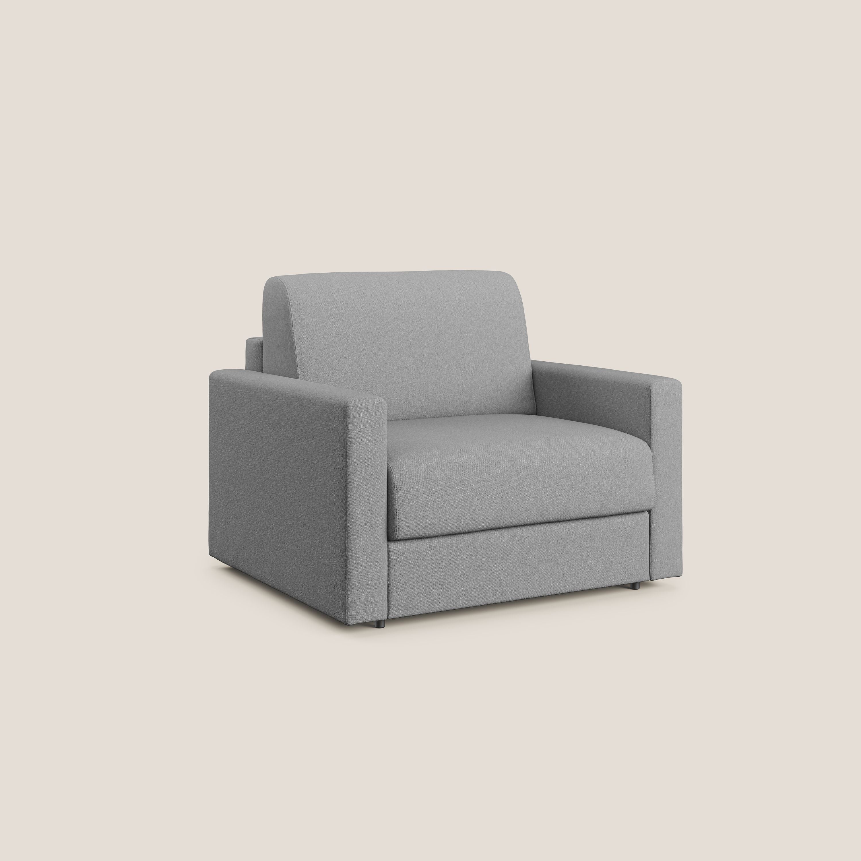Chris poltrona letto in tessuto impermeabile T13 grigio - divani.store