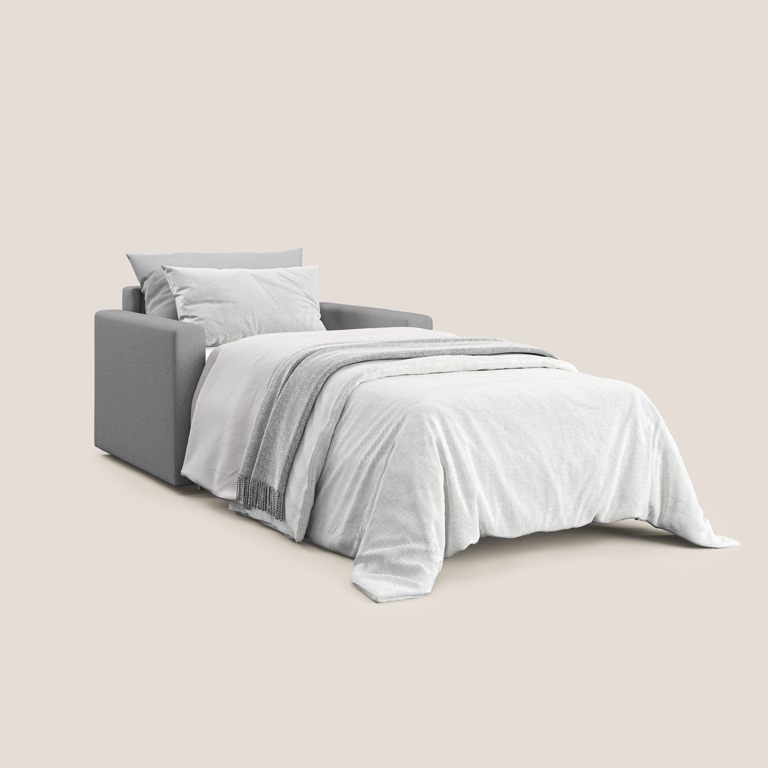 Chris poltrona letto in tessuto impermeabile T13 grigio - divani.store