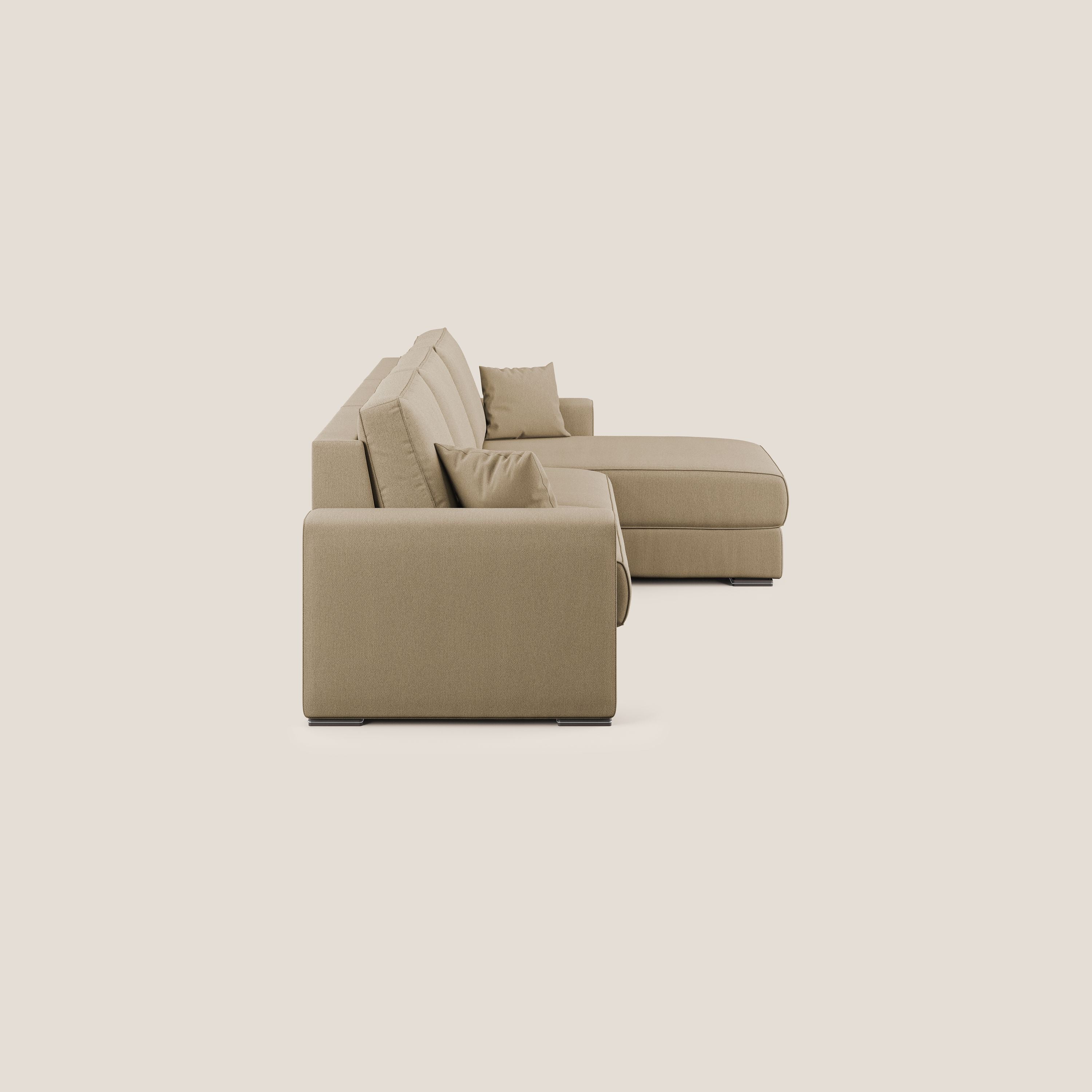 Dream Divano letto angolare in tessuto smacchiabile T05 beige - divani.store