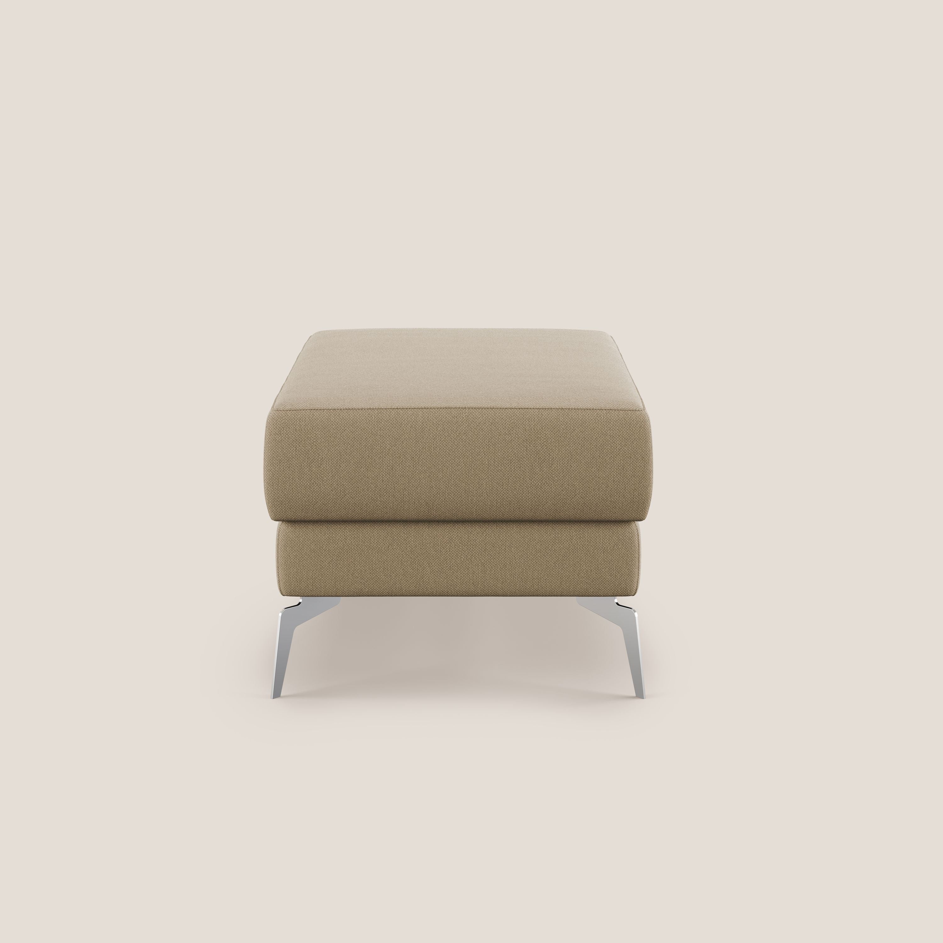Star Pouf con piedini alti in tessuto smacchiabile T05 beige - divani.store