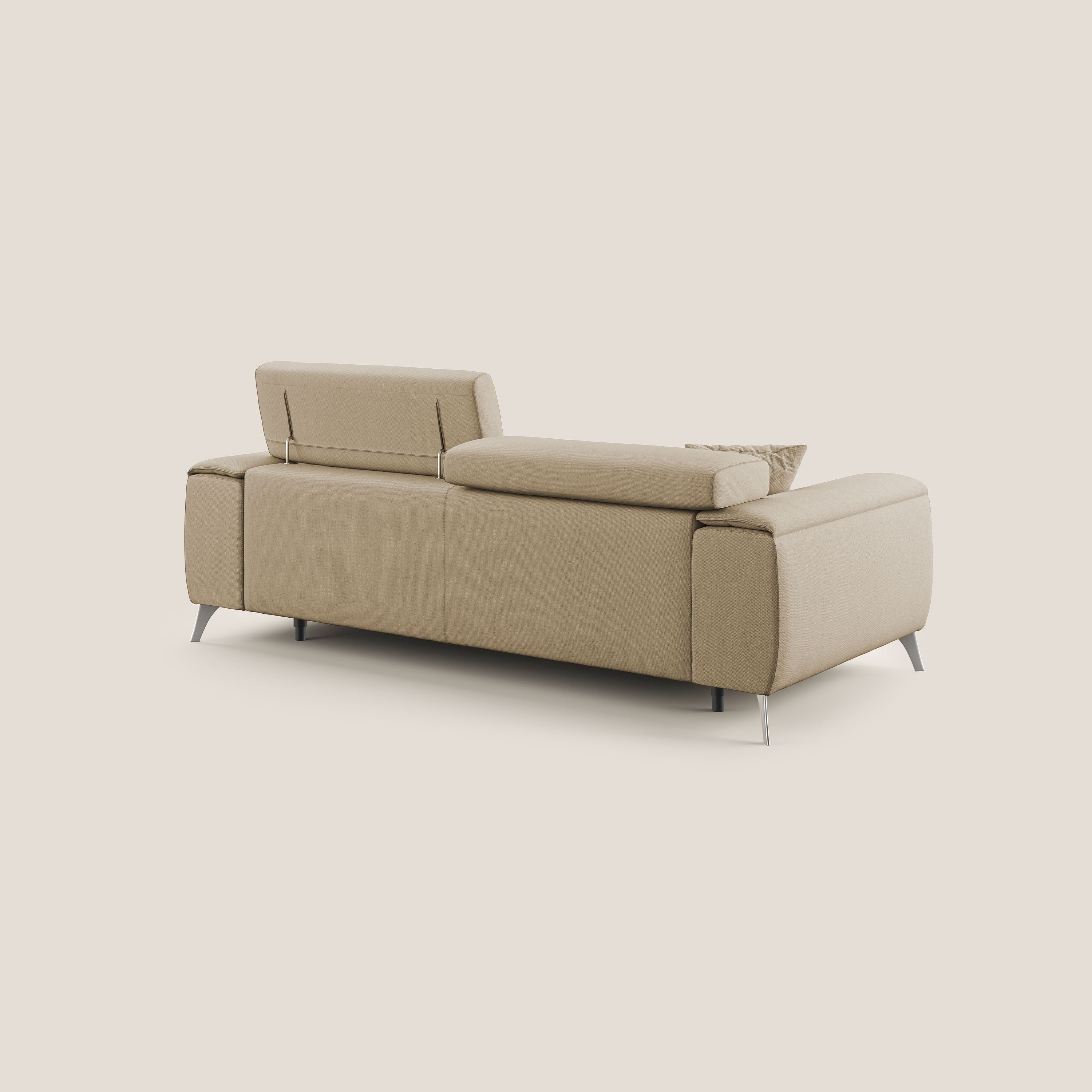 Fusion divano con sedute allungabili in tessuto smacchiabile T05 beige - divani.store